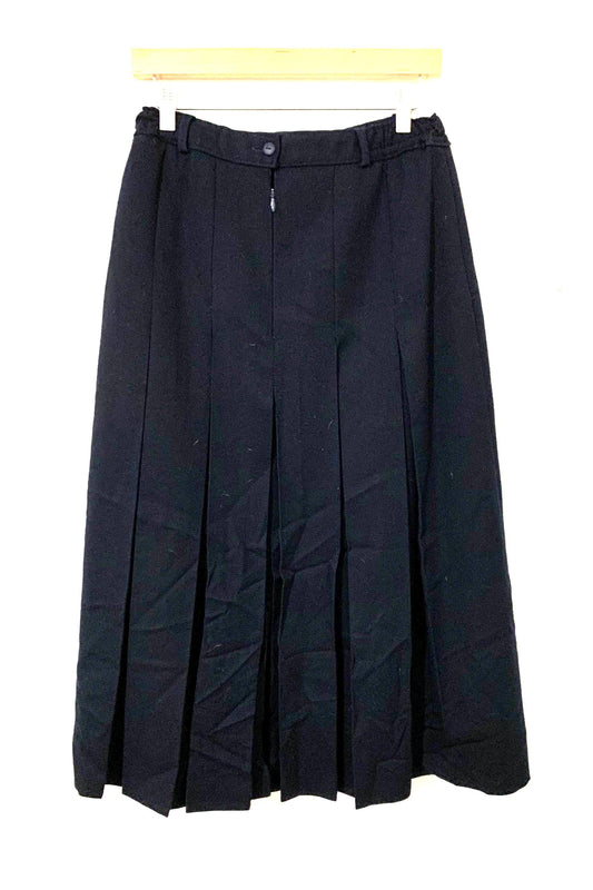 Vintage Navy Blue Pencil Skirt Knee Length UK Size 12 - Straven, vintage skirt, vintage clothing, ladies vintage skirt, navy vintage skirt