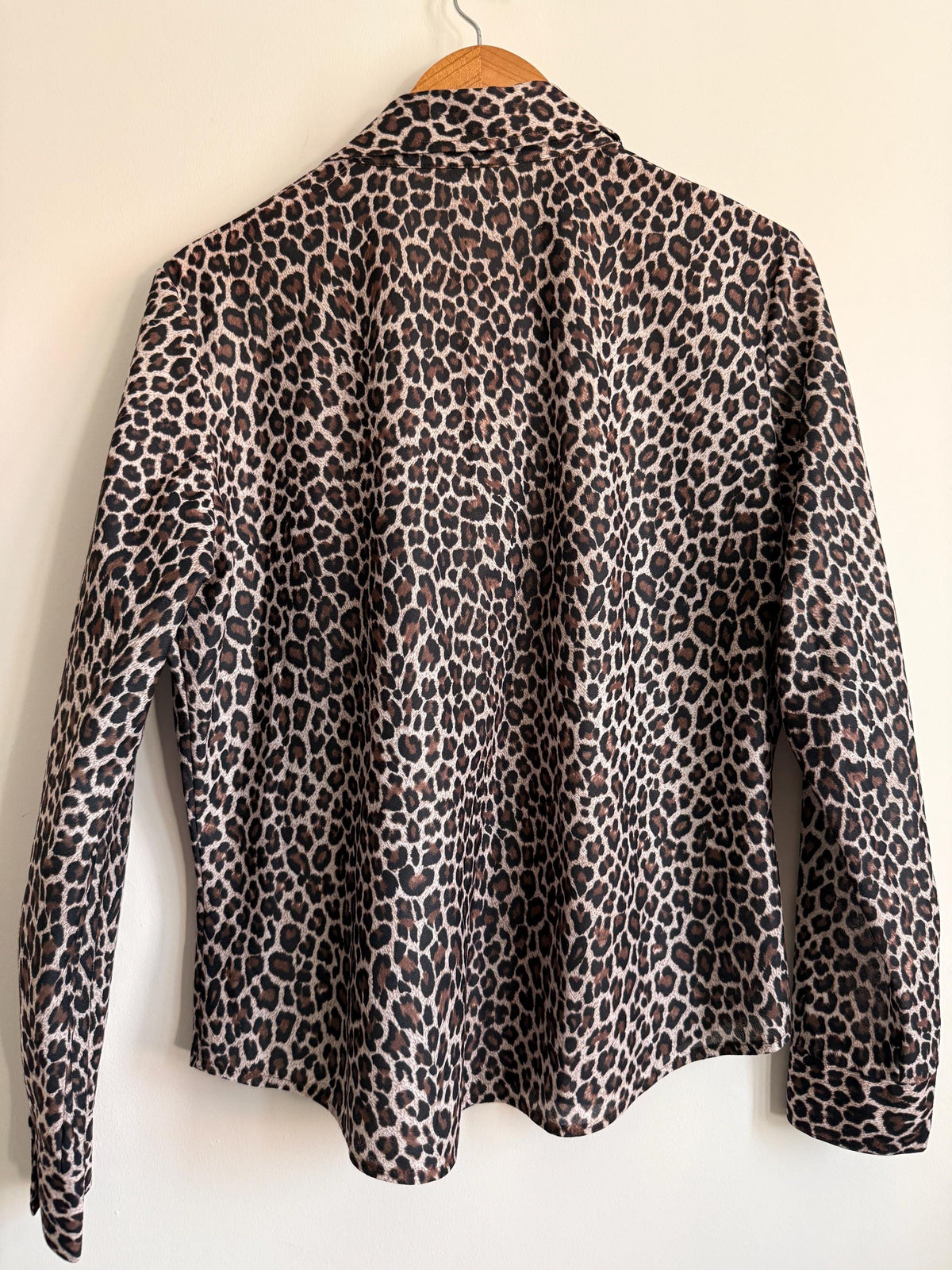 Vintage Leopard Print Button-Up Shirt | 90s Animal Blouse, Safari Chic Top
