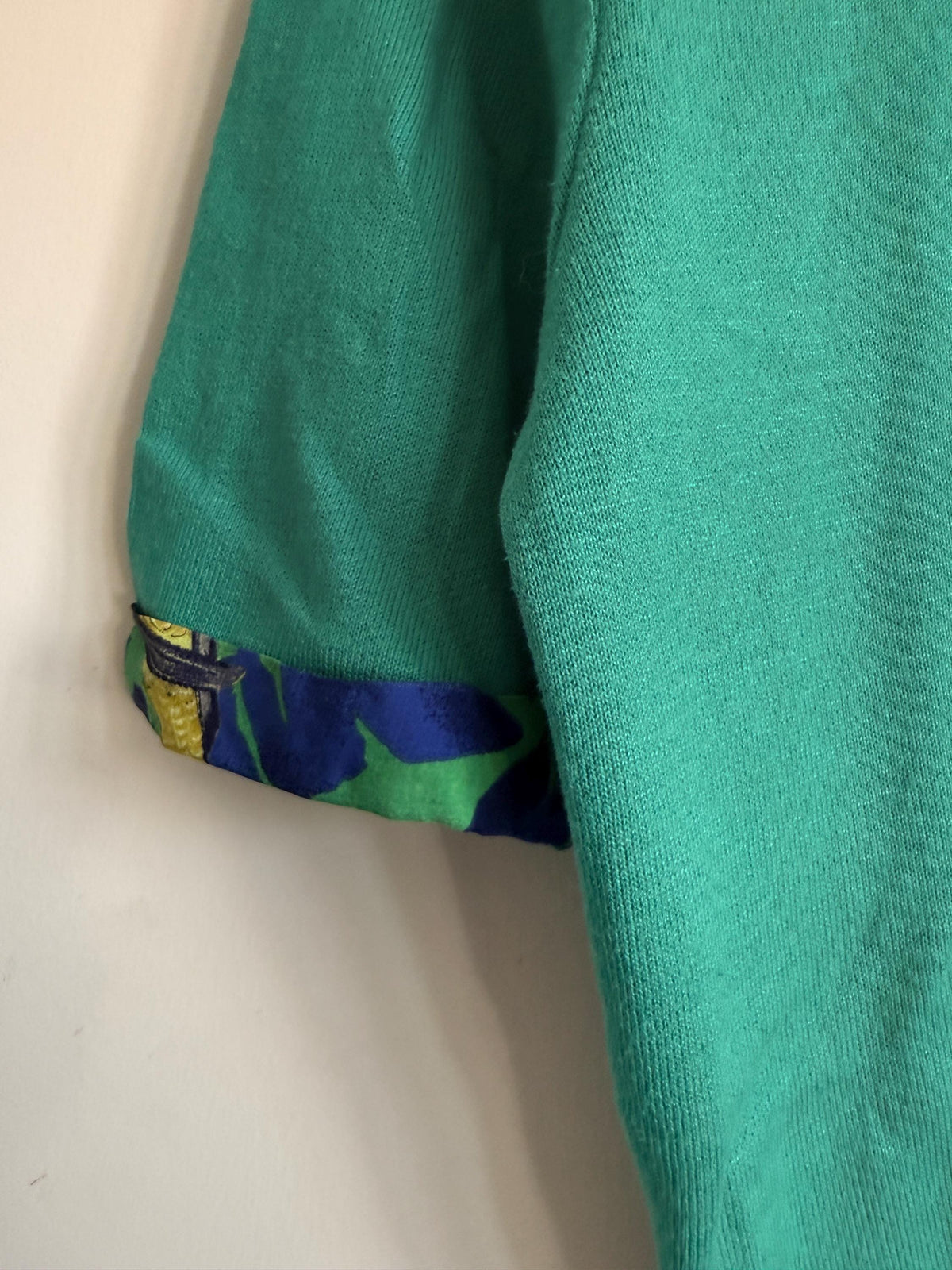 Vintage Heinzelmann Cardigan | Turquoise Knit Cardigan | Colour Pop Vintage Knitwear | Short Sleeve Cardigan | 1980s Sweater