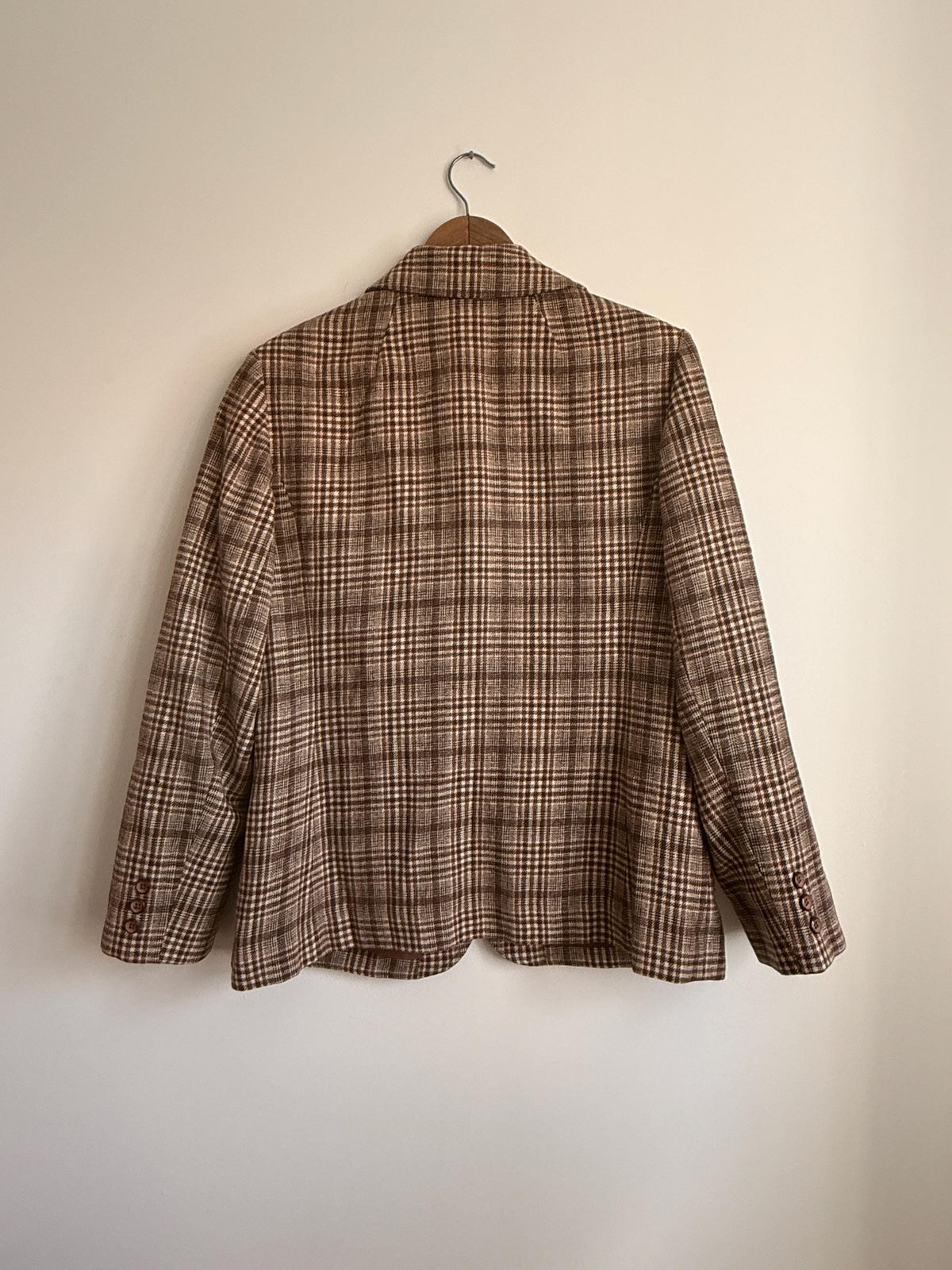 Vintage Pendleton Wool Blazer | Brown Plaid Jacket | Made in USA | Pendleton Virgin Wool Jacket | Country Heritage Blazer | UK 12-14