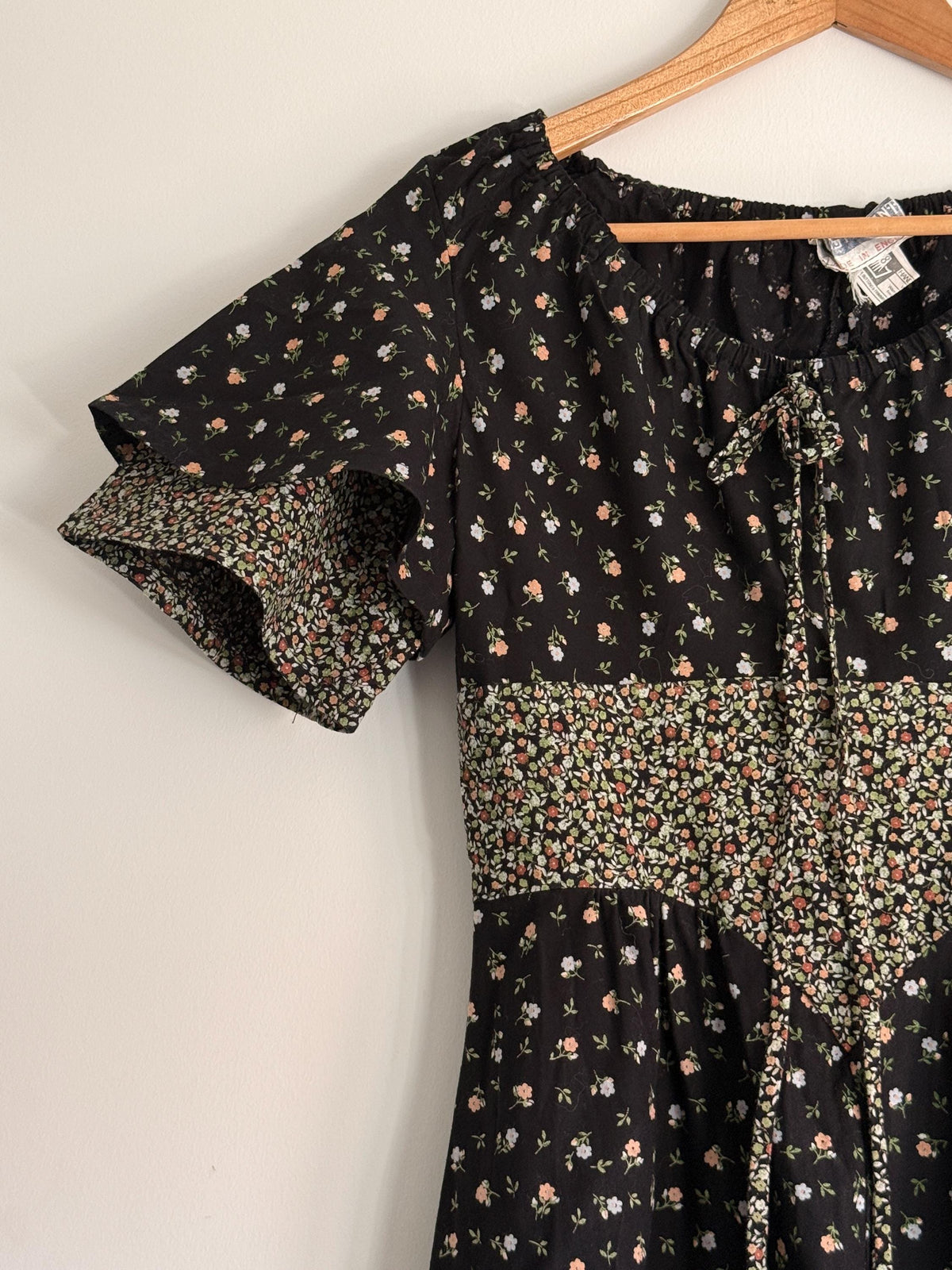 Vintage Mister Ant Prairie Maxi Dress | 1970s Floral Cottagecore Boho Style
