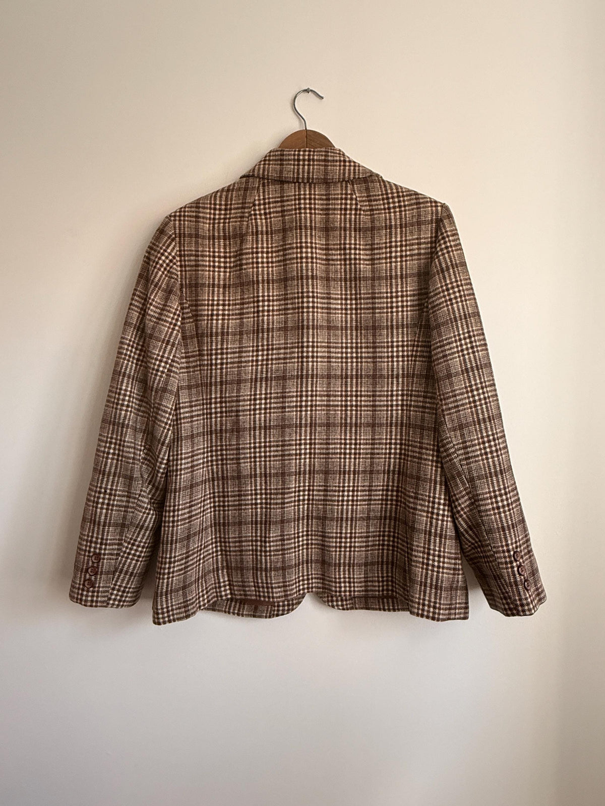 Vintage Pendleton Wool Blazer | Brown Plaid Jacket | Made in USA | Pendleton Virgin Wool Jacket | Country Heritage Blazer | UK 12-14
