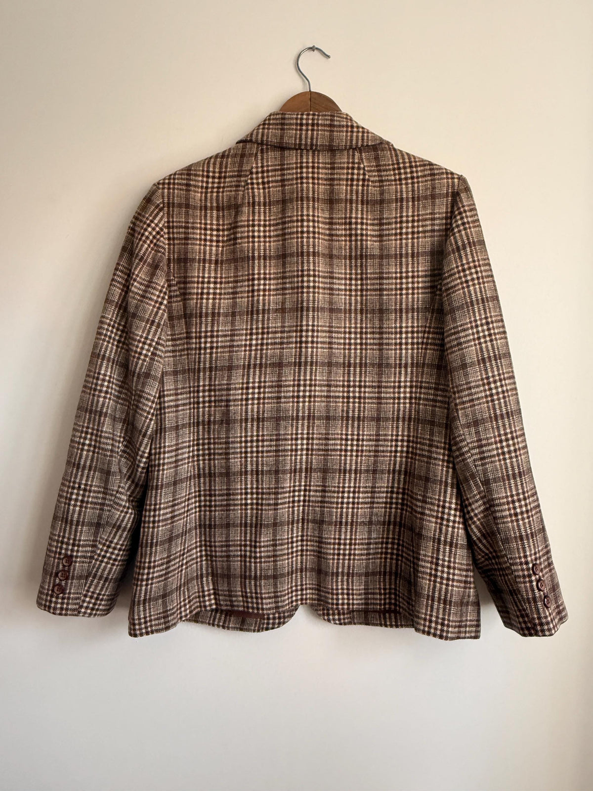 Vintage Pendleton Wool Blazer | Brown Plaid Jacket | Made in USA | Pendleton Virgin Wool Jacket | Country Heritage Blazer | UK 12-14