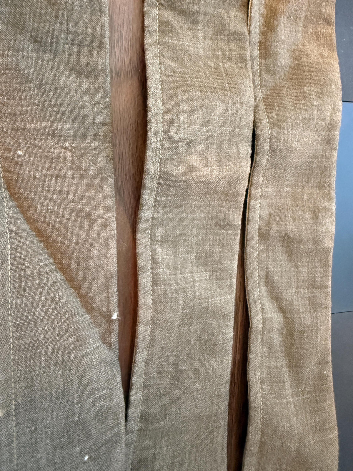 Vintage British Army Collars, mens vintage, 40s Mens WW2 Shirt Collars 1940s Khaki Collars detachable collars, HTH 1944 5 set of 5