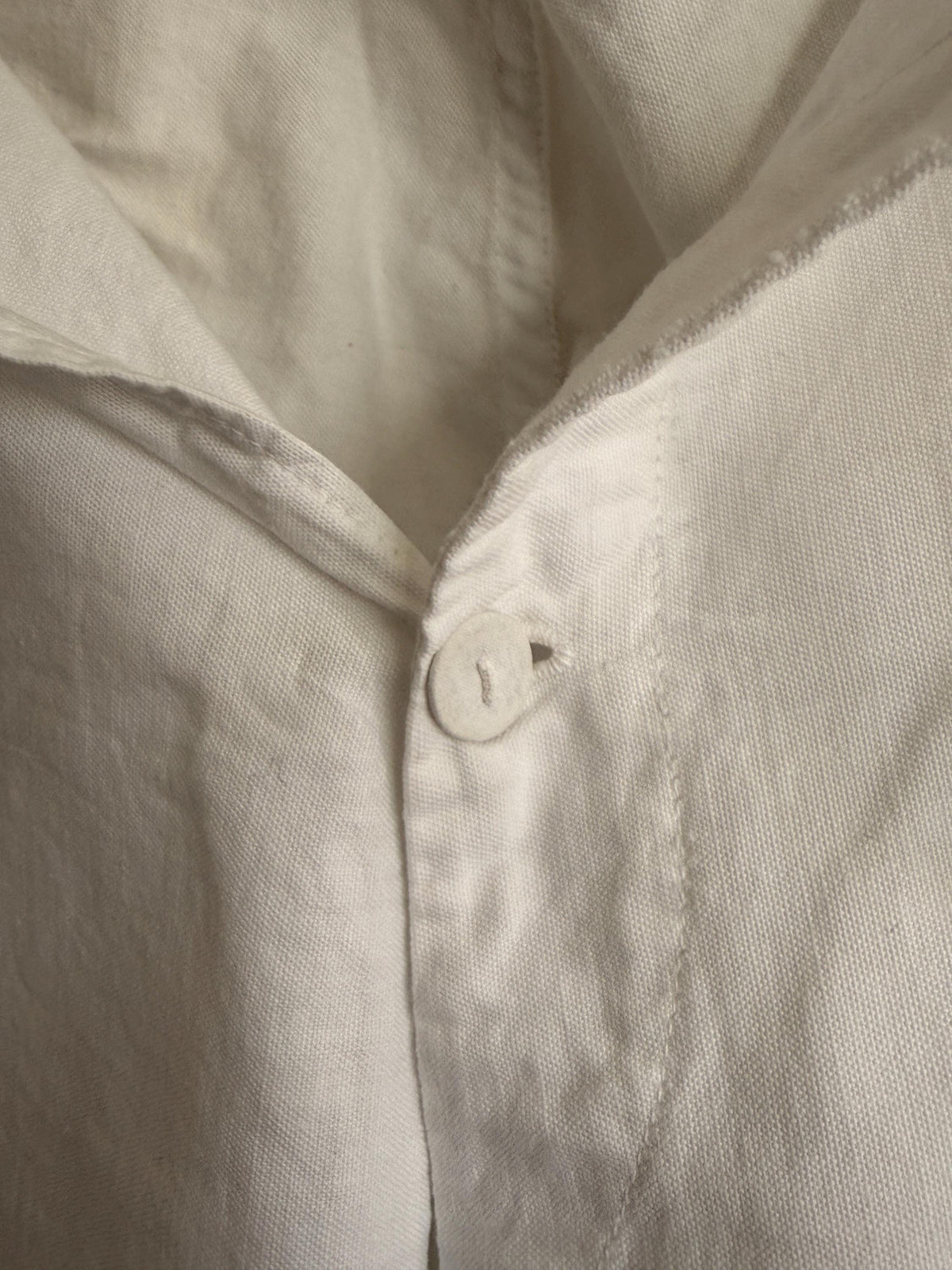Vintage White Cotton Naval Work Trousers | British Maritime Button Fly Sailor Pants