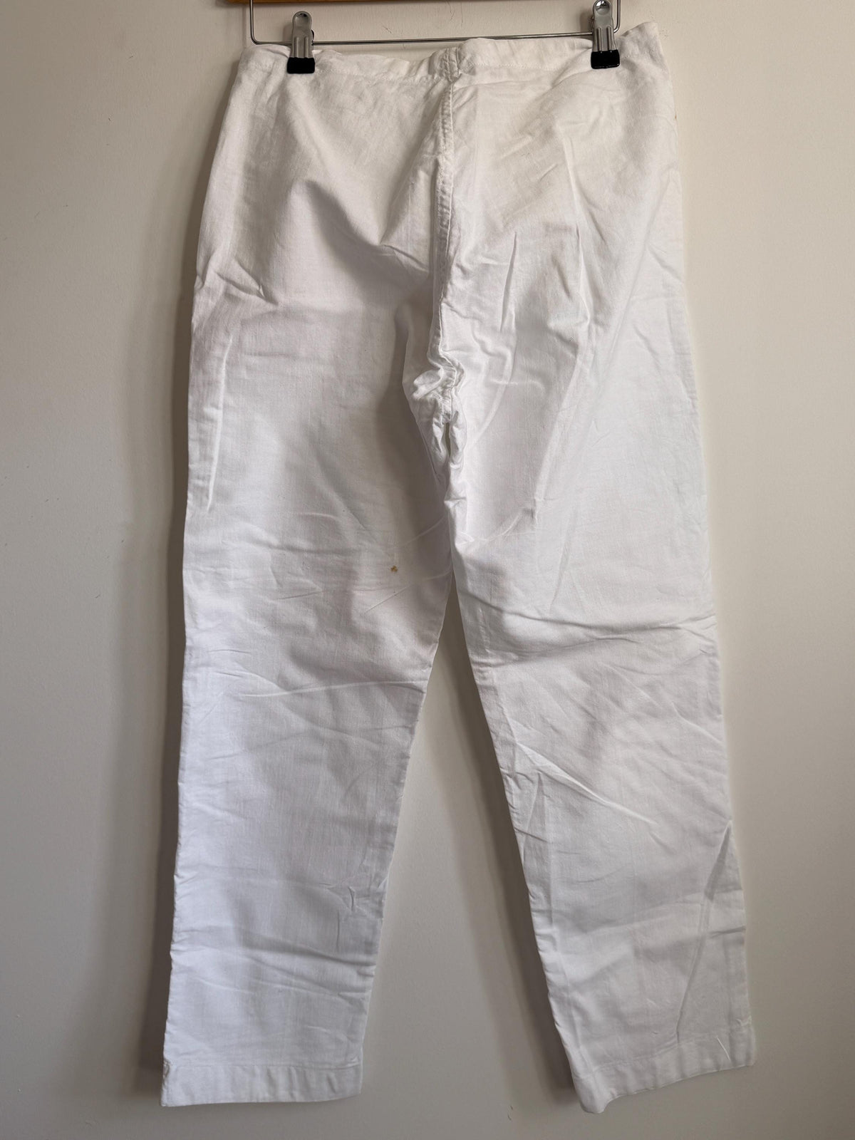 Vintage White Cotton Naval Work Trousers | British Maritime Button Fly Sailor Pants