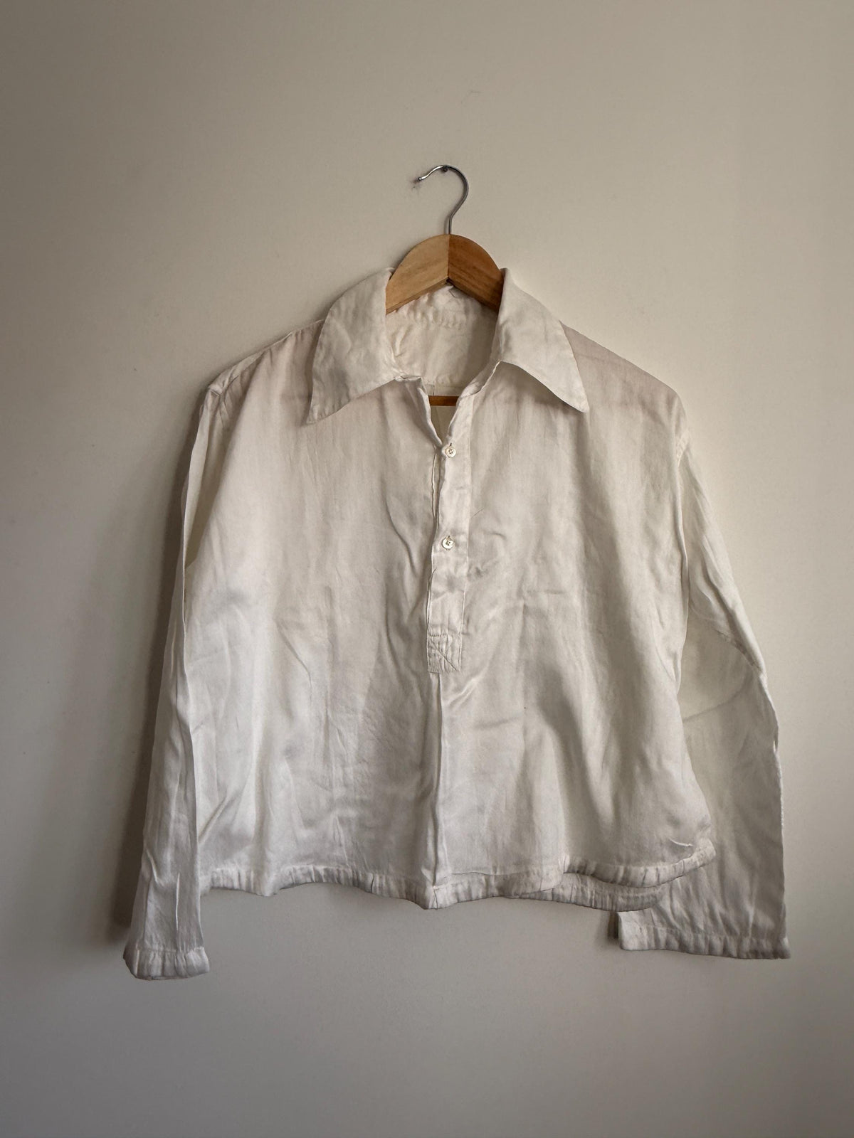 Vintage British Naval Cotton Drill Pullover Shirt – 1940s/1950s Workwear