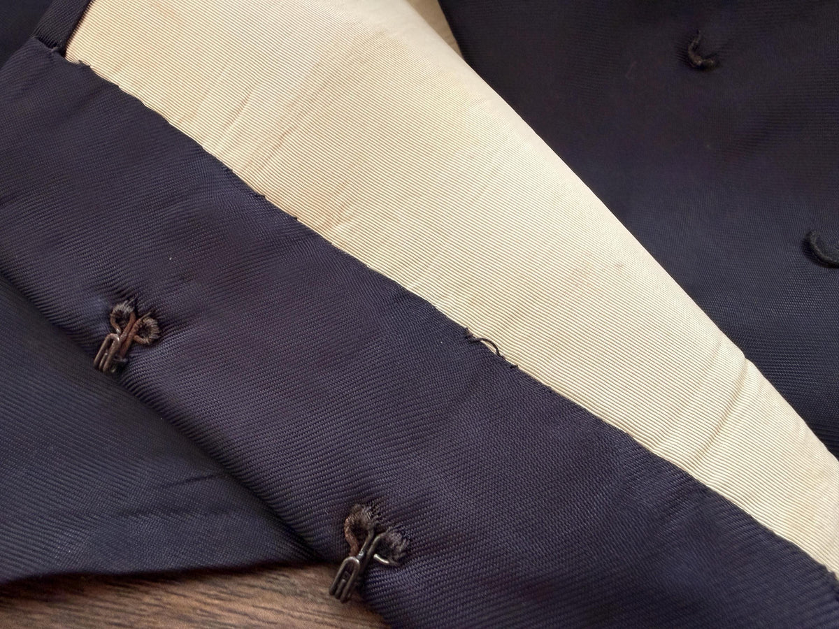 Vintage Midnight Blue Formal Cummerbund | Adjustable Evening Waist Sash | Black Tie Dinner Dress Accessory