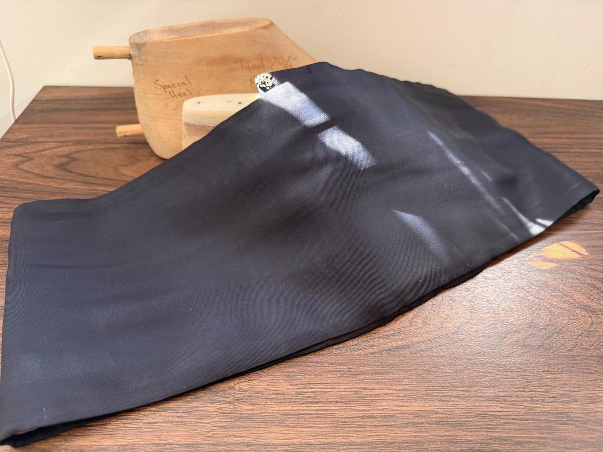 Vintage Midnight Blue Formal Cummerbund | Adjustable Evening Waist Sash | Black Tie Dinner Dress Accessory
