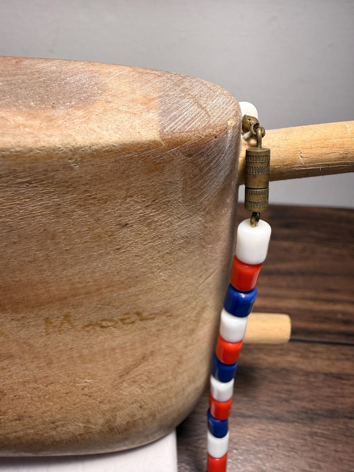 Vintage 1930s Red White and Blue Glass Bead Necklace – Extra Long Flapper Sautoir, Patriotic Czech Style Jewellery