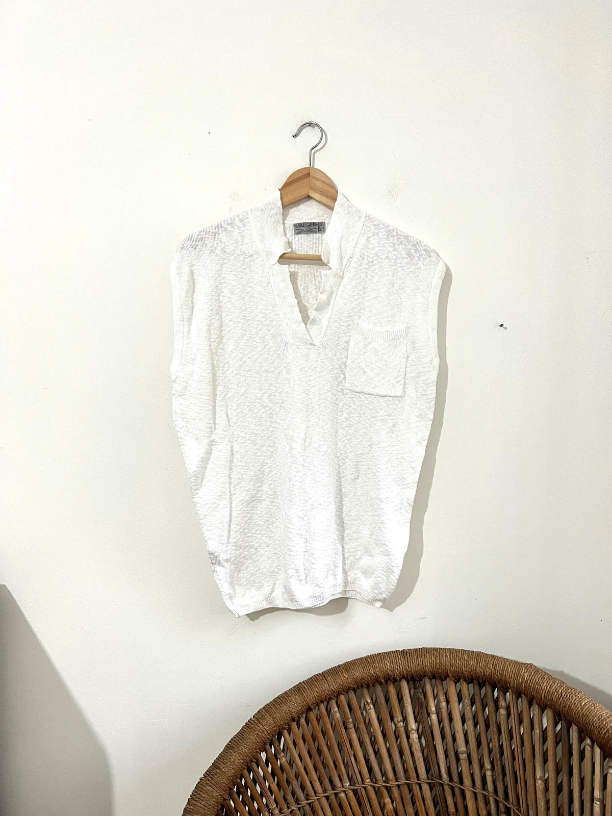 80s white Jaeger Jumper knitwear white fine knit jumper