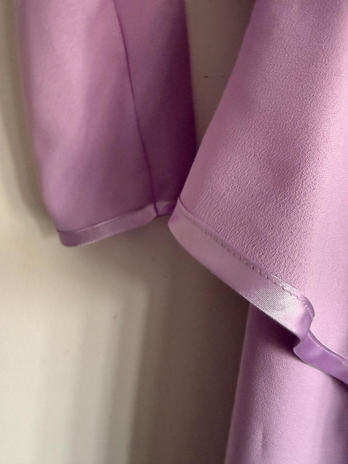 Vintage 1980s Berkertex Occasions Lilac Maxi Dress UK 14 – Draped Peplum Belted Evening Gown