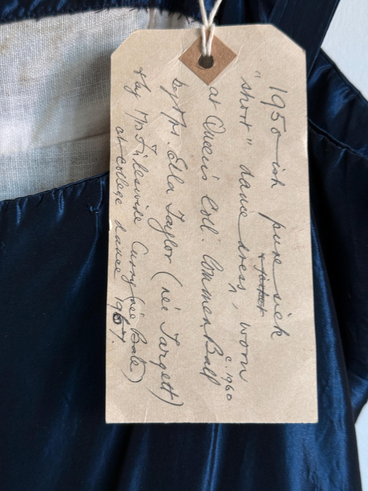 1950s Miss London Blue Silk Dress & Matching Bolero, Vintage Cocktail Dress, Made in Mayfair, Oxford Queen's College Comm. Ball Provenance