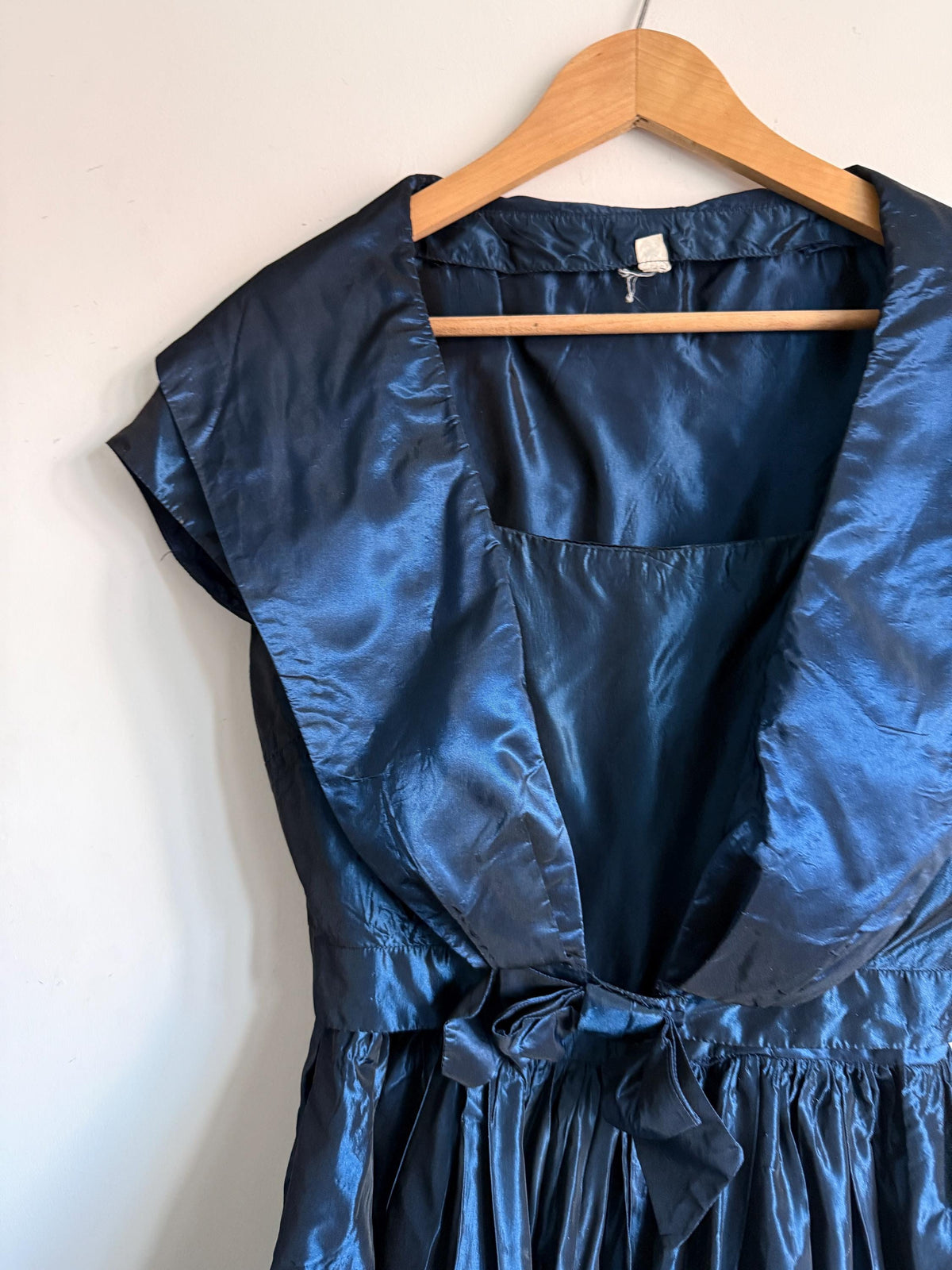 1950s Miss London Blue Silk Dress & Matching Bolero, Vintage Cocktail Dress, Made in Mayfair, Oxford Queen's College Comm. Ball Provenance