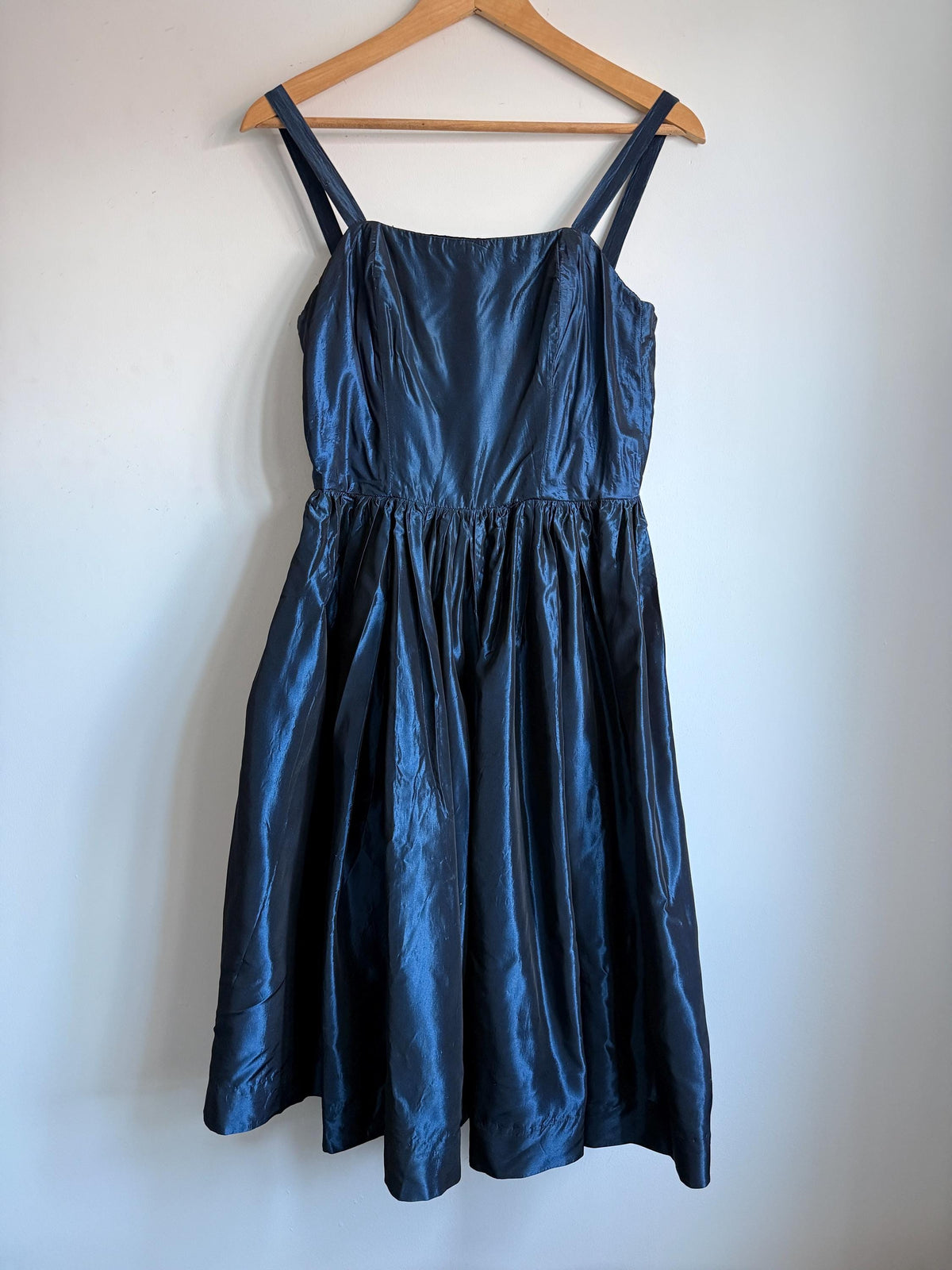 1950s Miss London Blue Silk Dress & Matching Bolero, Vintage Cocktail Dress, Made in Mayfair, Oxford Queen's College Comm. Ball Provenance