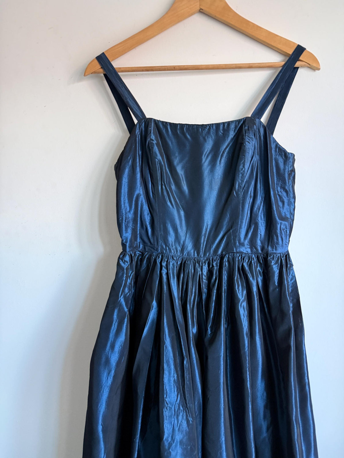 1950s Miss London Blue Silk Dress & Matching Bolero, Vintage Cocktail Dress, Made in Mayfair, Oxford Queen's College Comm. Ball Provenance