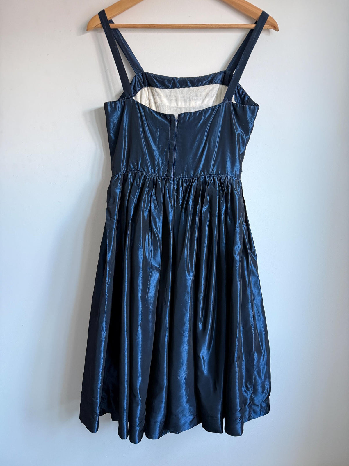 1950s Miss London Blue Silk Dress & Matching Bolero, Vintage Cocktail Dress, Made in Mayfair, Oxford Queen's College Comm. Ball Provenance