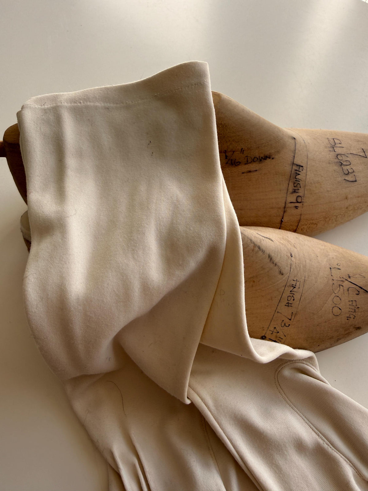 Vintage Long Cream Fabric Gloves for Evening and Bridal Wear