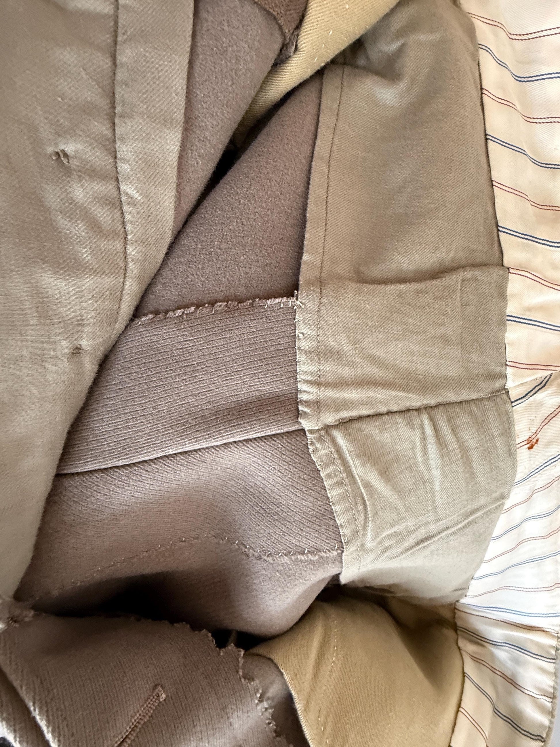1920s 1930s Vintage Riding Breeches – Brown Wool Equestrian Jodhpurs with Suede Knee Patches – High Waist Button Fly