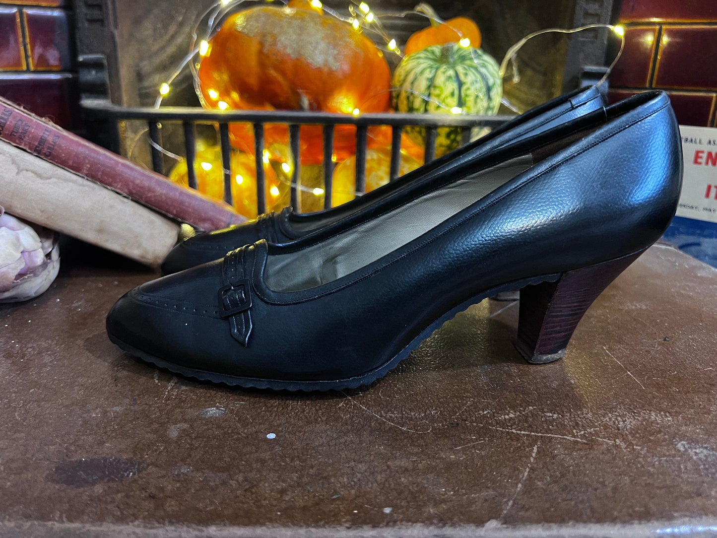 1940’s Vintage Shoes Black Suede Rayne Shoes Black Suede UK6 - Vintage stiletto - Vintage Shoes, 1940s Rayne Shoes, vintage shoes RAYNE