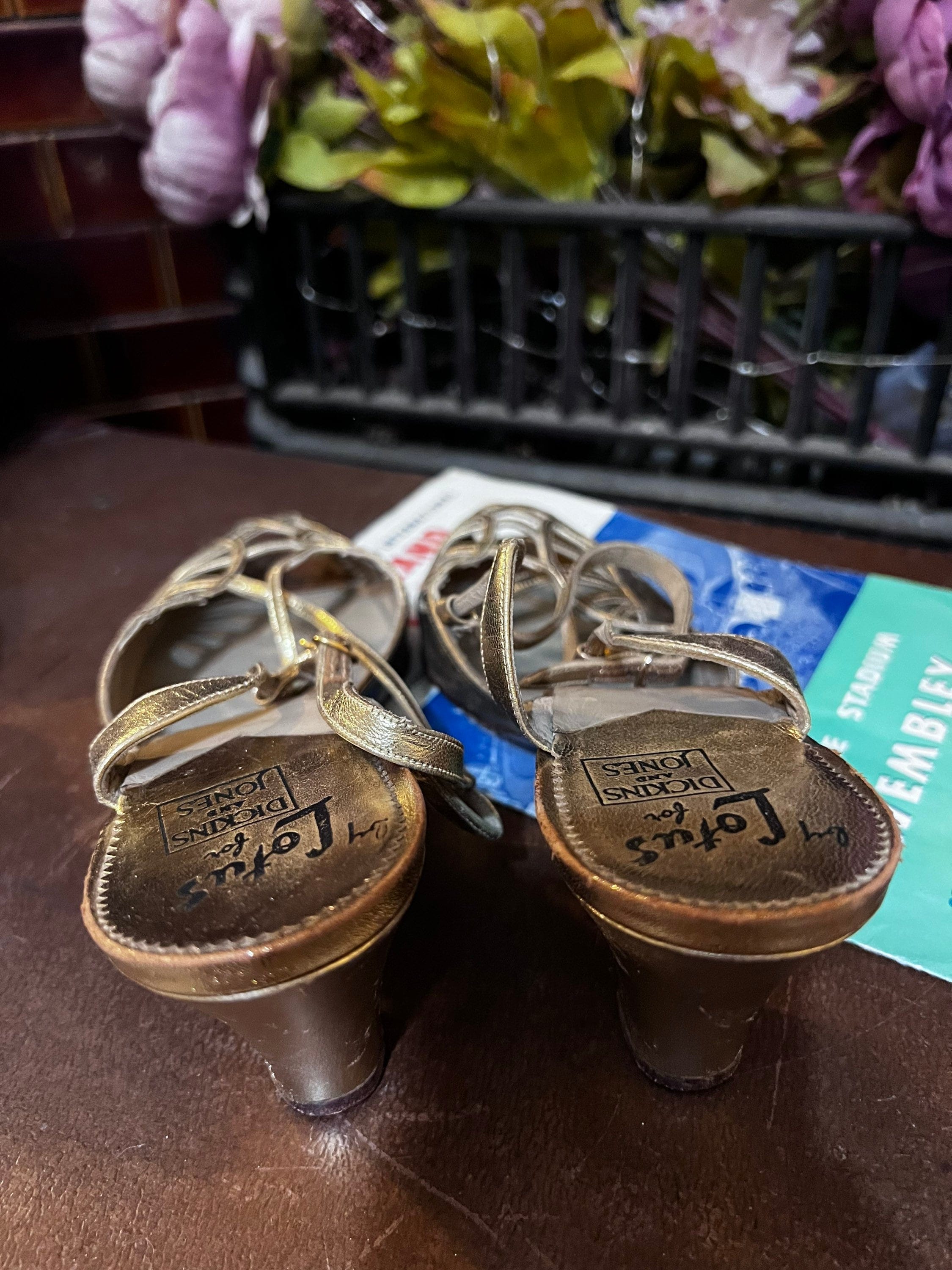 Lotus gold sandals hotsell