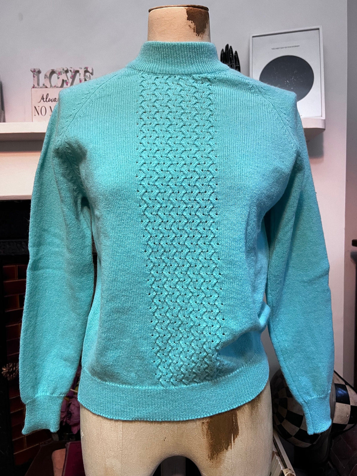 Vintage mint jumper acrylic mix jumper mint green jumper, mint vintage knitwear, vintage pullover, vintage jumper, 1950s, vintage knitwear