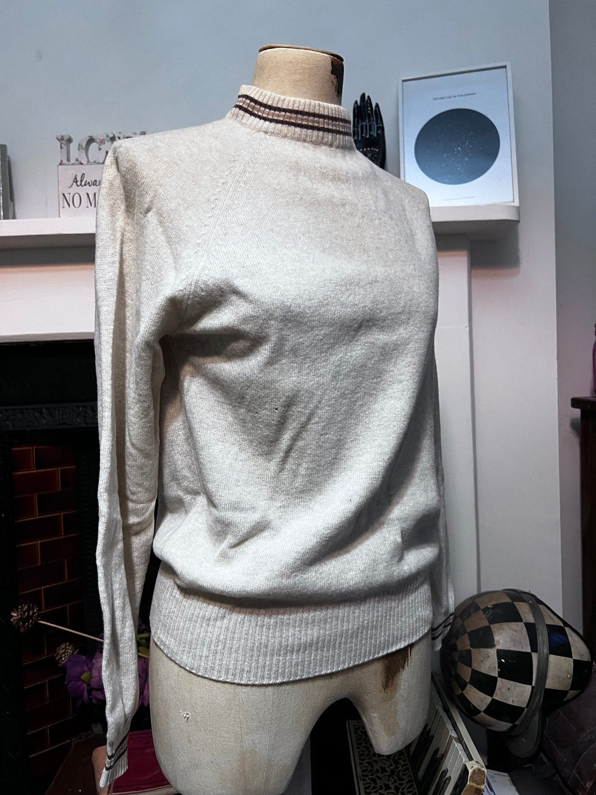 Vintage cream jumper lambswool jumper cream jumper, cream vintage knitwear, vintage pullover, vintage jumper, 1950s Vintage jumper, knitwear