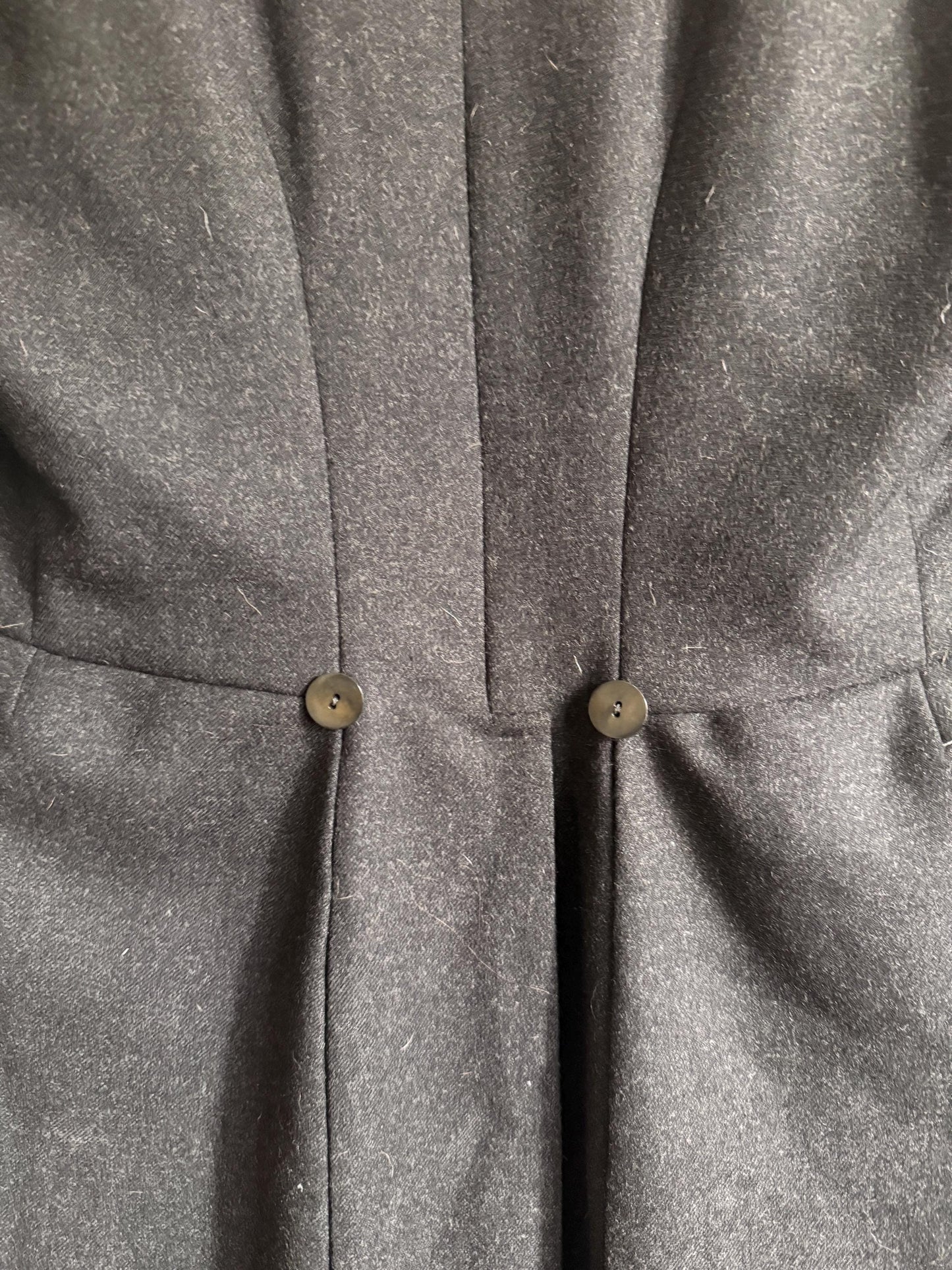 1952 French Bespoke Morning Coat by Bindinelli Paris – Black Wool Tailcoat – 1950s Formal Menswear