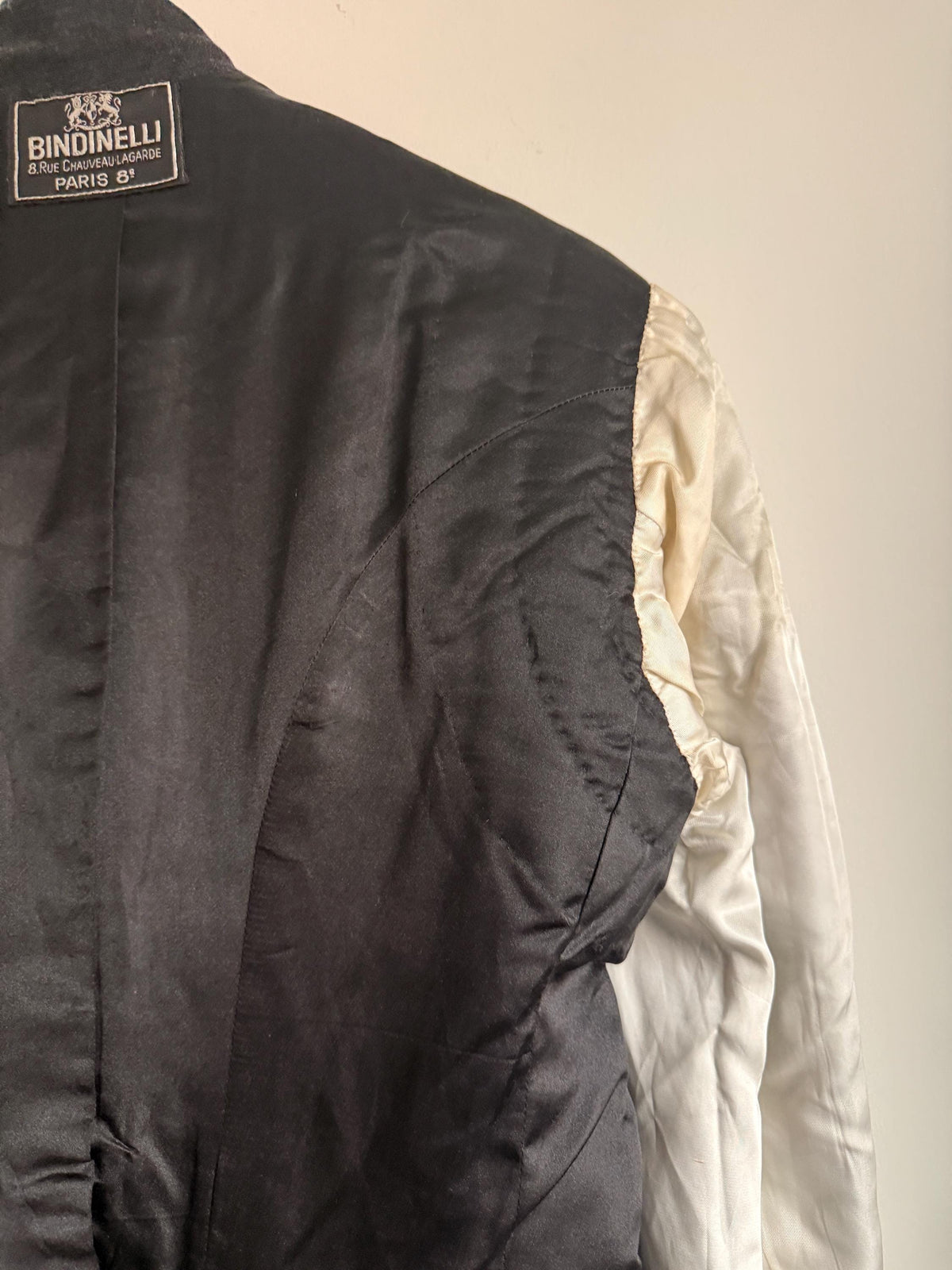 1952 French Bespoke Morning Coat by Bindinelli Paris – Black Wool Tailcoat – 1950s Formal Menswear