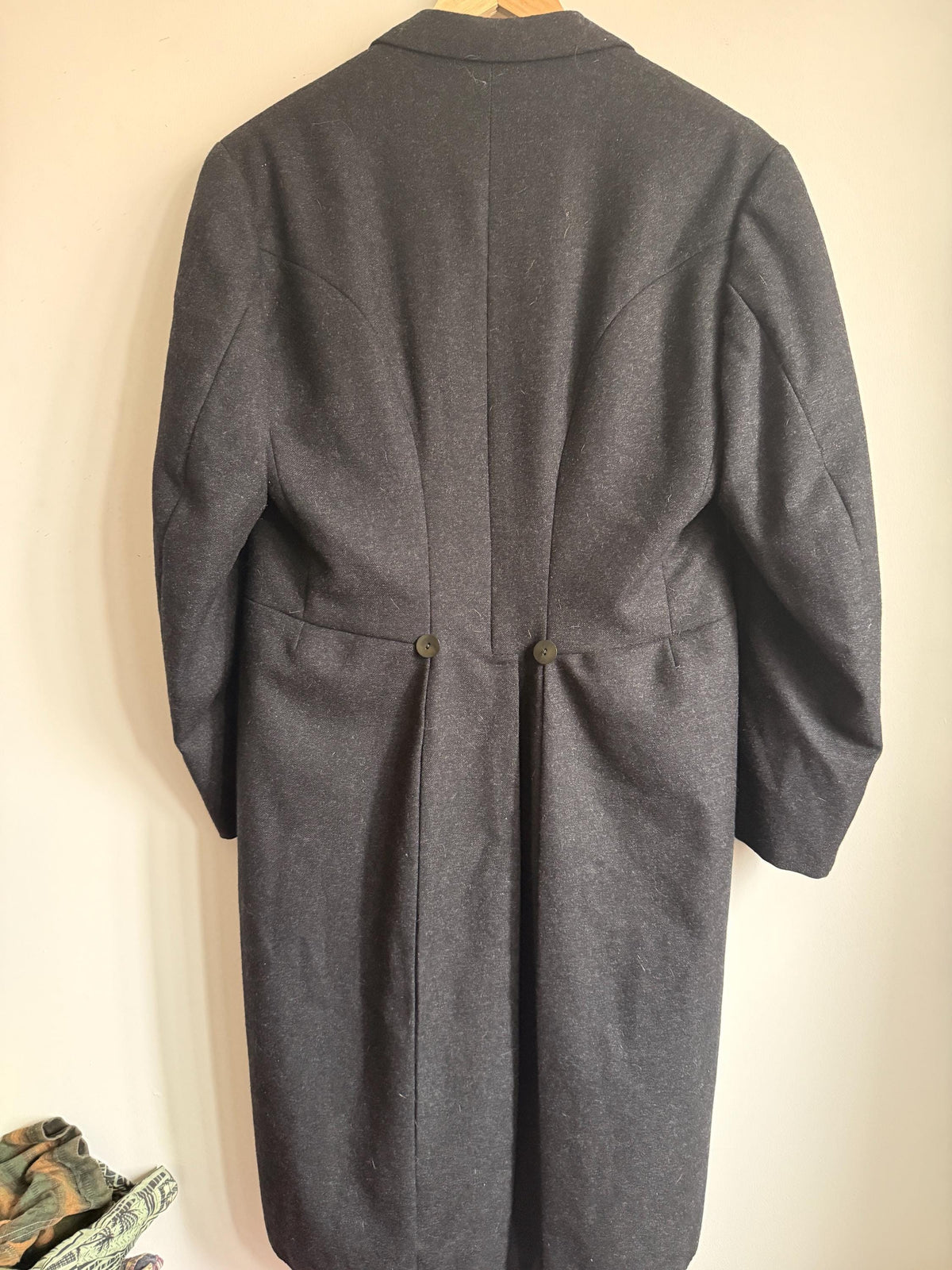 1952 French Bespoke Morning Coat by Bindinelli Paris – Black Wool Tailcoat – 1950s Formal Menswear