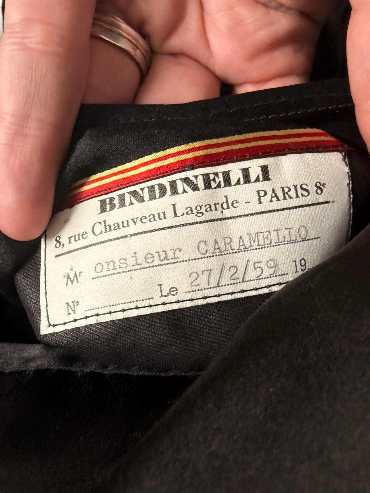 1952 French Bespoke Morning Coat by Bindinelli Paris – Black Wool Tailcoat – 1950s Formal Menswear