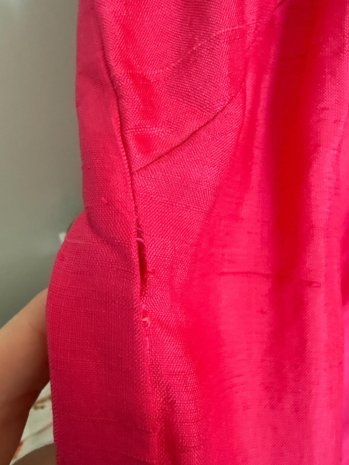 1960s Cerise Pink Shift Dress, Jackie O Style, Flared Sleeves, Occasion Wear