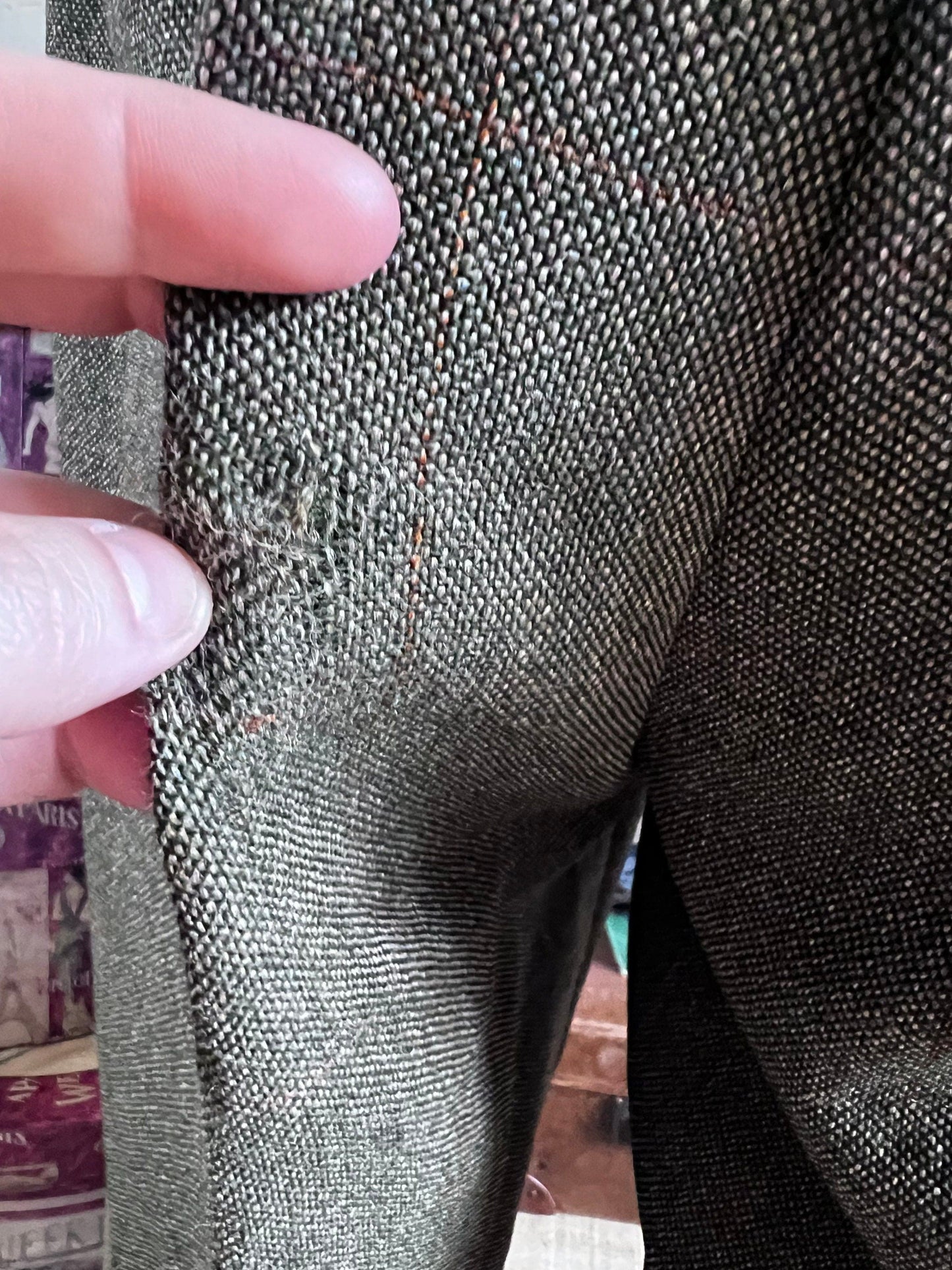 1960s Vintage Mens Tweed, 2 Piece Suit, Trouser, Waistcoat, Mens Tweed suit, Dark Green Shepherd & Woodward Oxford Suit Waistcoat, Trousers