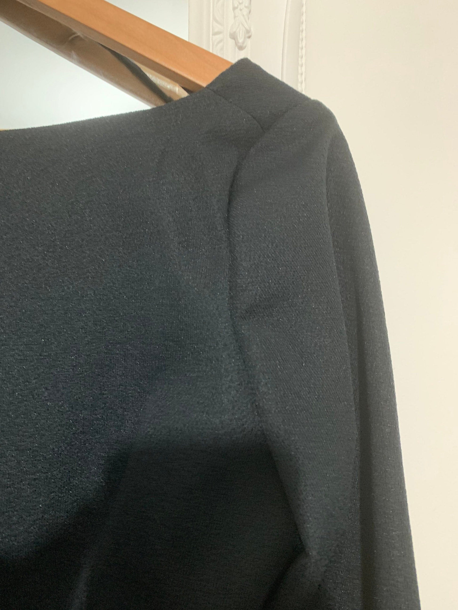 Black Open Back Vintage Maxi Dress - Exceptional Condition - 1960s Poly Peck - Sybil Zelker
