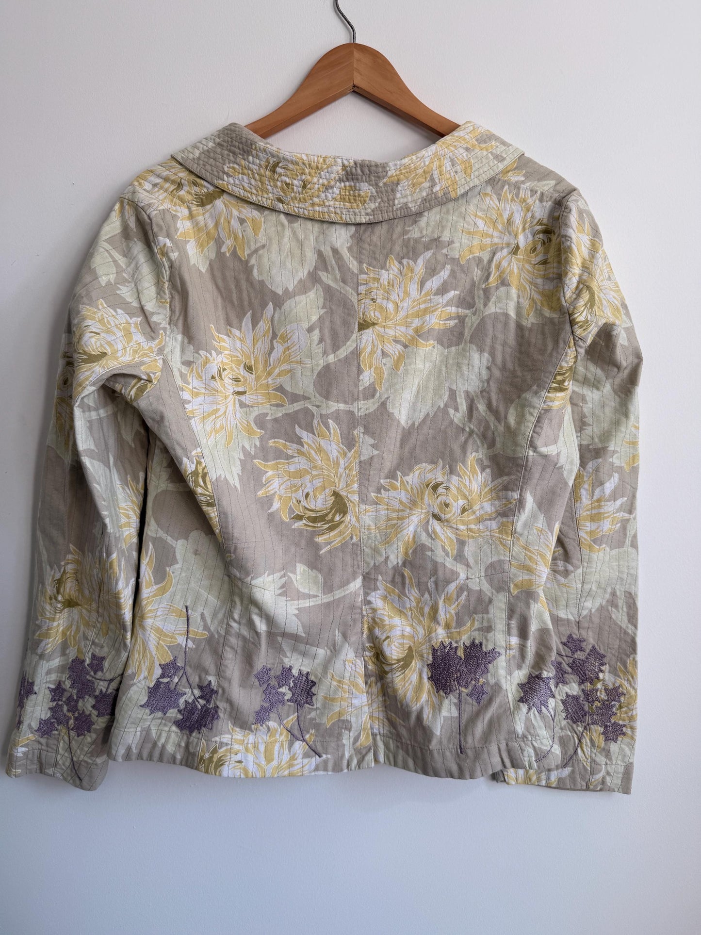 Noa Noa Quilted Jacket Carlsson Quilt XL Vintage Floral Jacket Scandinavian Cottagecore Cotton Jacket Boho Layering Piece