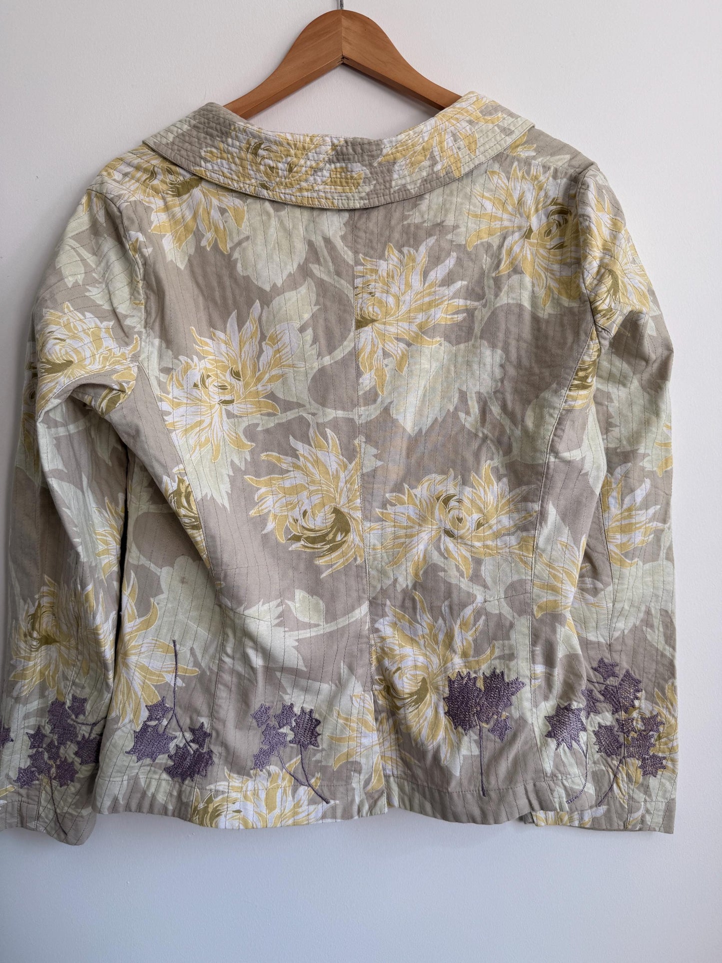 Noa Noa Quilted Jacket Carlsson Quilt XL Vintage Floral Jacket Scandinavian Cottagecore Cotton Jacket Boho Layering Piece
