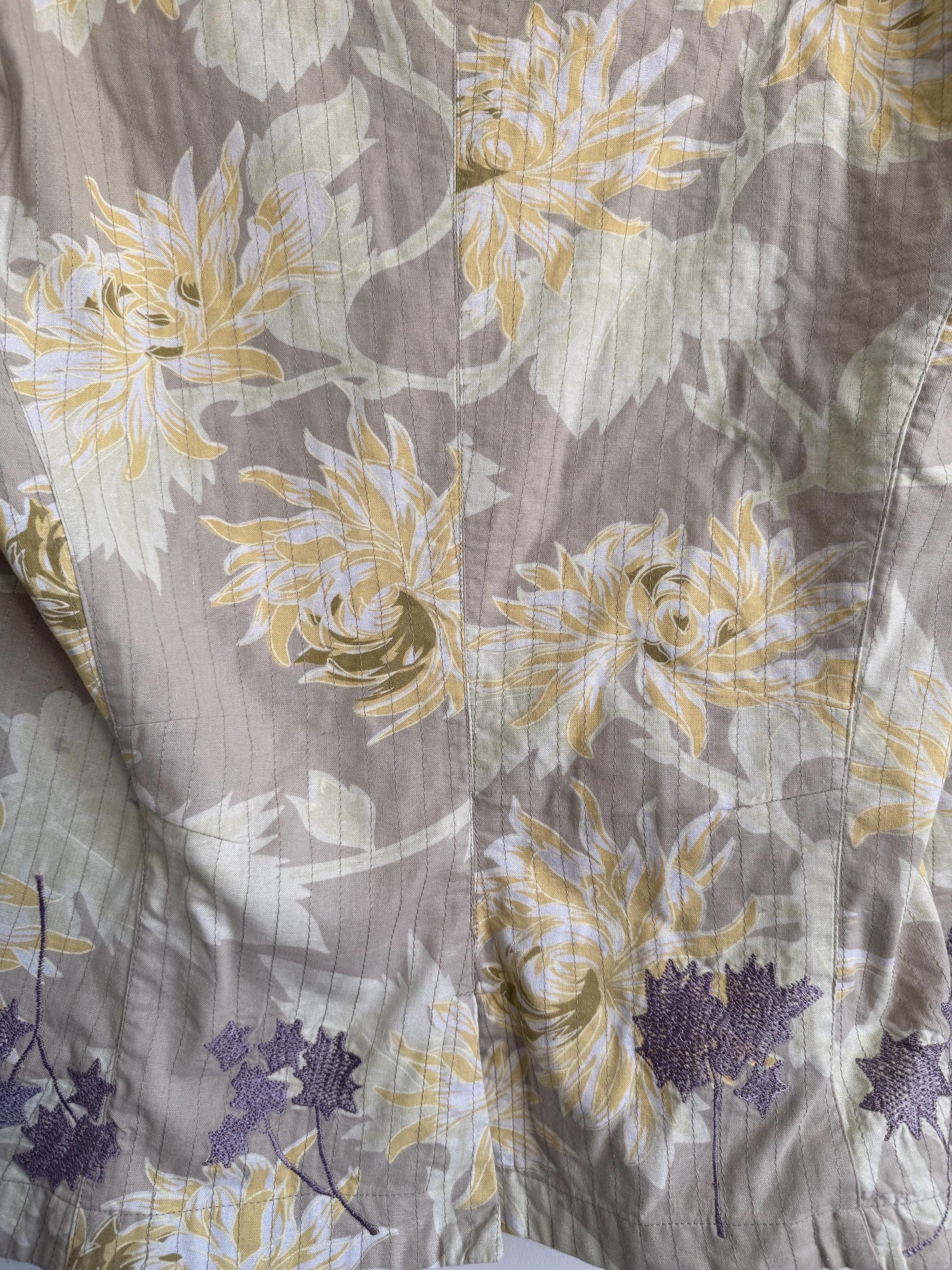 Noa Noa Quilted Jacket Carlsson Quilt XL Vintage Floral Jacket Scandinavian Cottagecore Cotton Jacket Boho Layering Piece