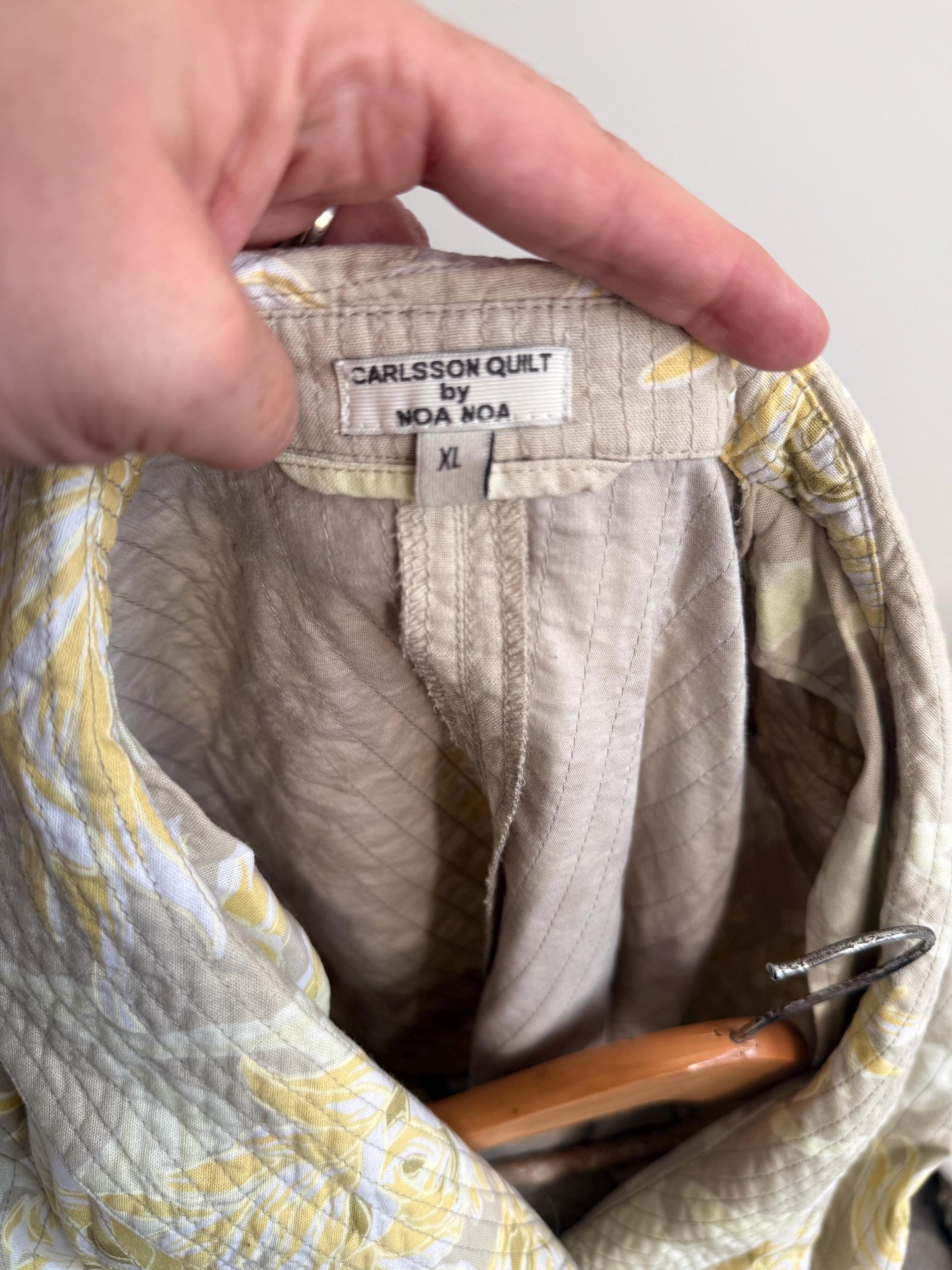 Noa Noa Quilted Jacket Carlsson Quilt XL Vintage Floral Jacket Scandinavian Cottagecore Cotton Jacket Boho Layering Piece