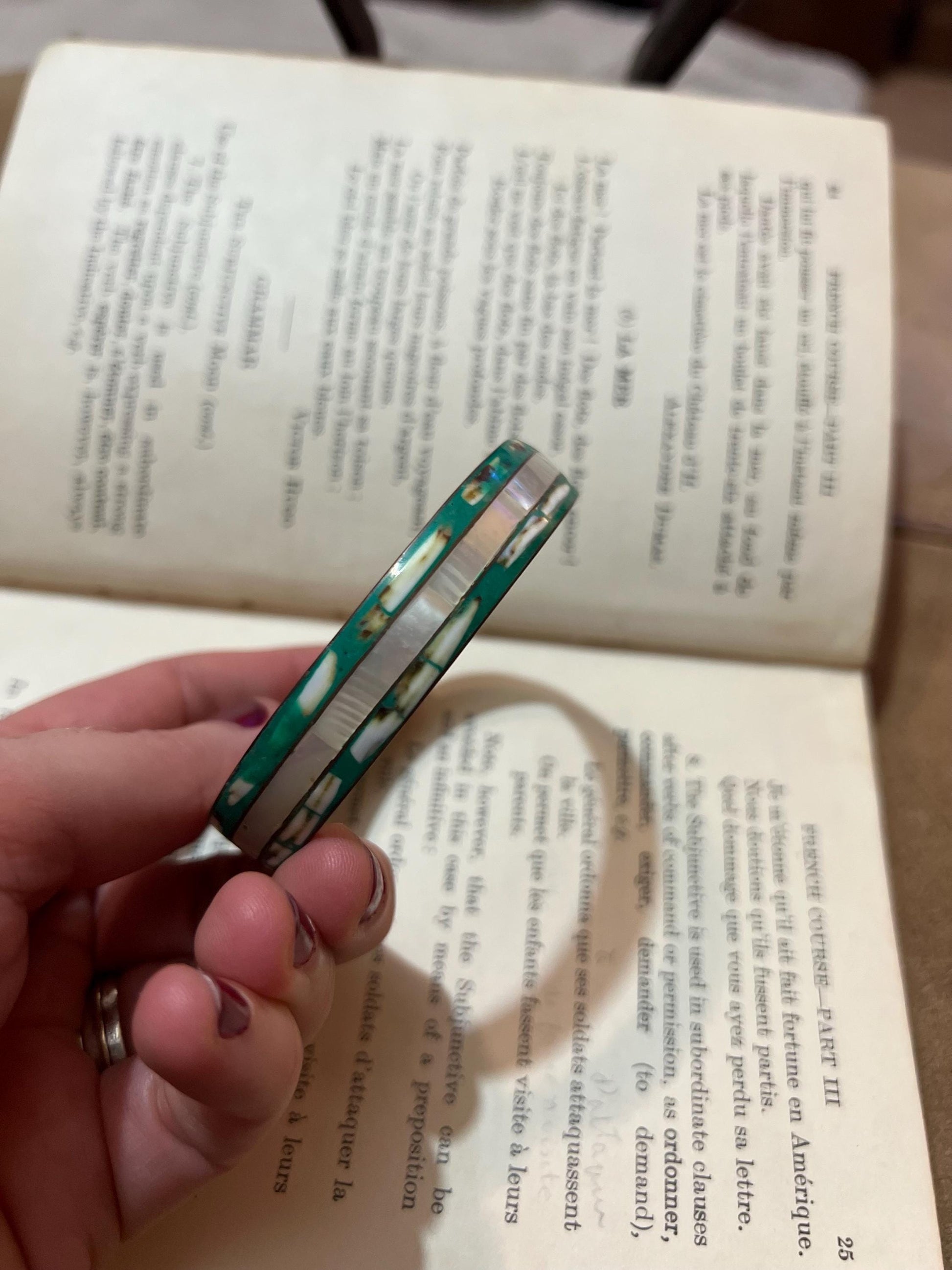 Chunky Vintage Bangles, Metal Enamel Green, Green Bangles, Metal enamel Bangles, 1940s, 1950s, Stacking Bangles, Vintage Jewellery, Enamel