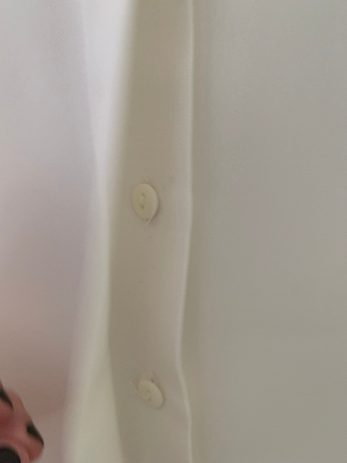 Cream Vintage Blouse Semi Sheer Button Through Boxy short Sleeves - Size 14