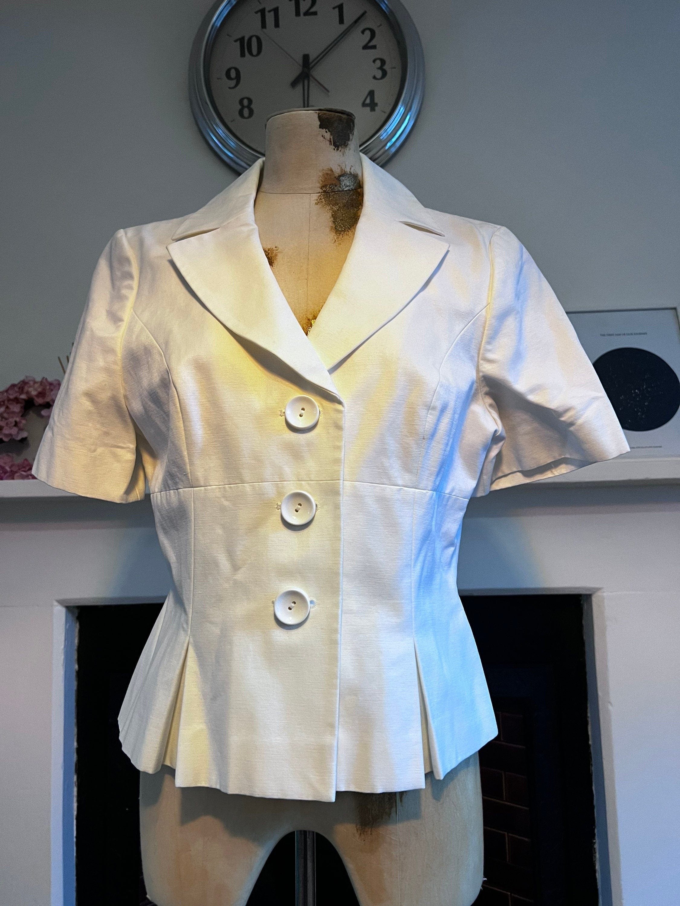 White peplum jacket best sale uk