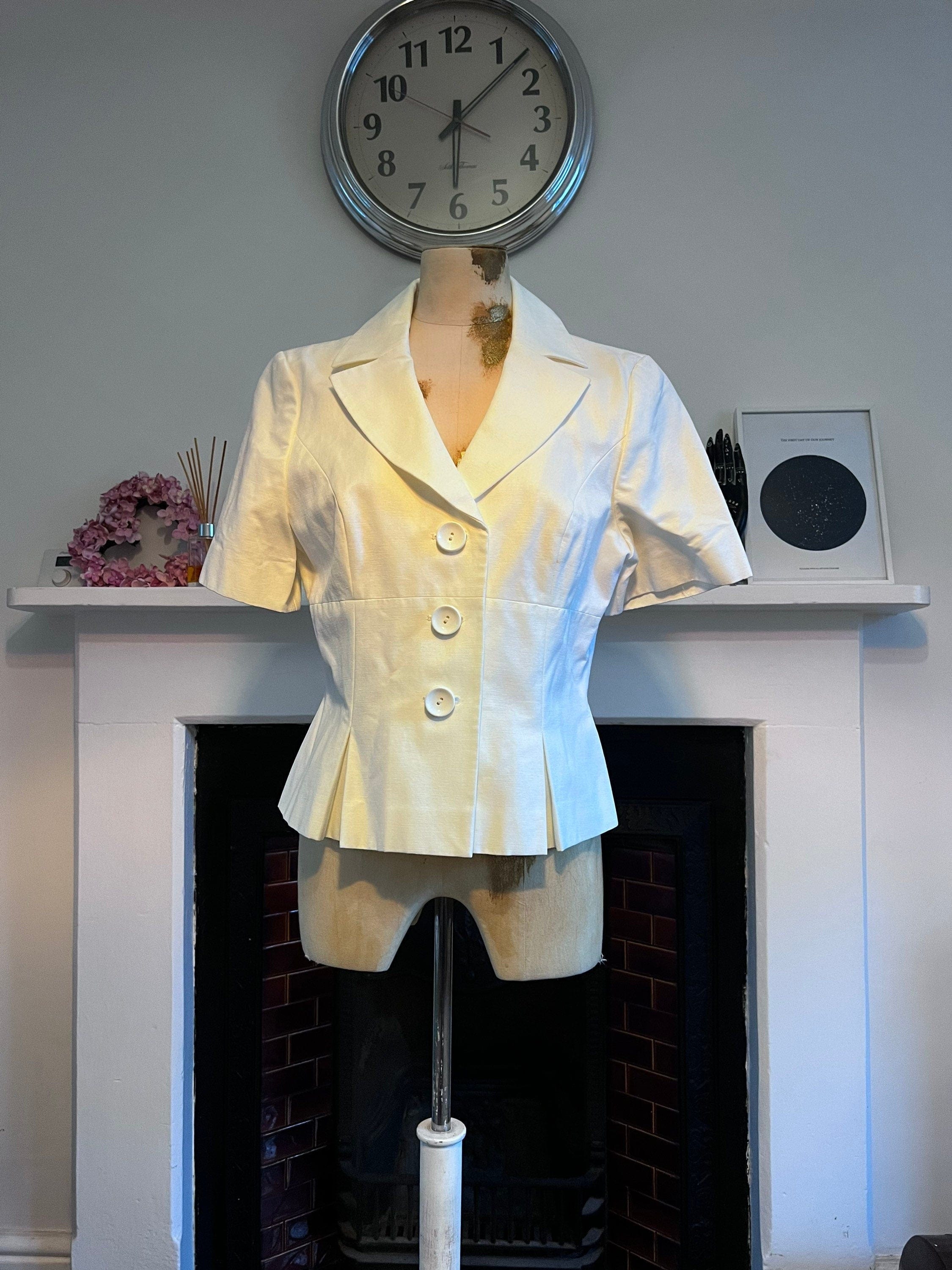 White peplum jacket best sale uk