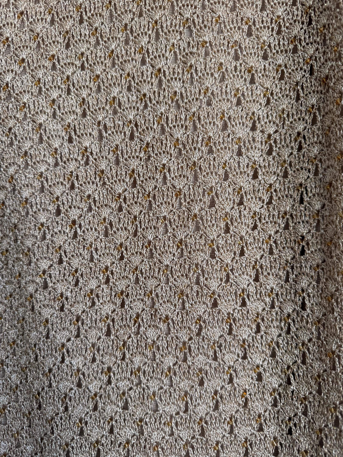 Vintage Crochet Knit Maxi Dress Beige Boho Festival Dress Sleeveless Open Knit 1990s Y2K Neutral Summer Holiday Dress