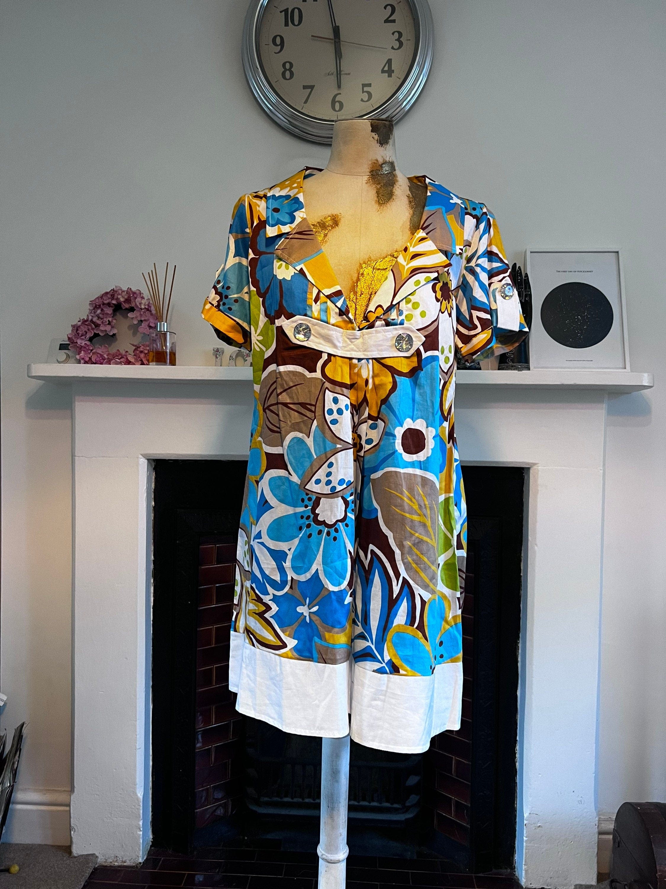 60s hotsell blue dress