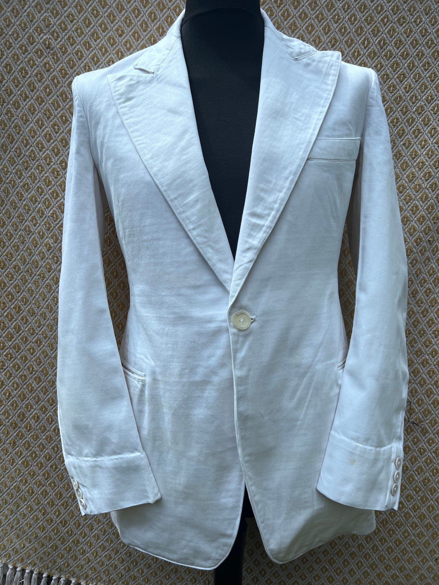 Men’s Vintage 1950s Jacket White Linen Jacket 1950s Single Button Vintage Dress Jacket, Vintage Blazer, Vintage Menswear, Vintage Jacket, 50