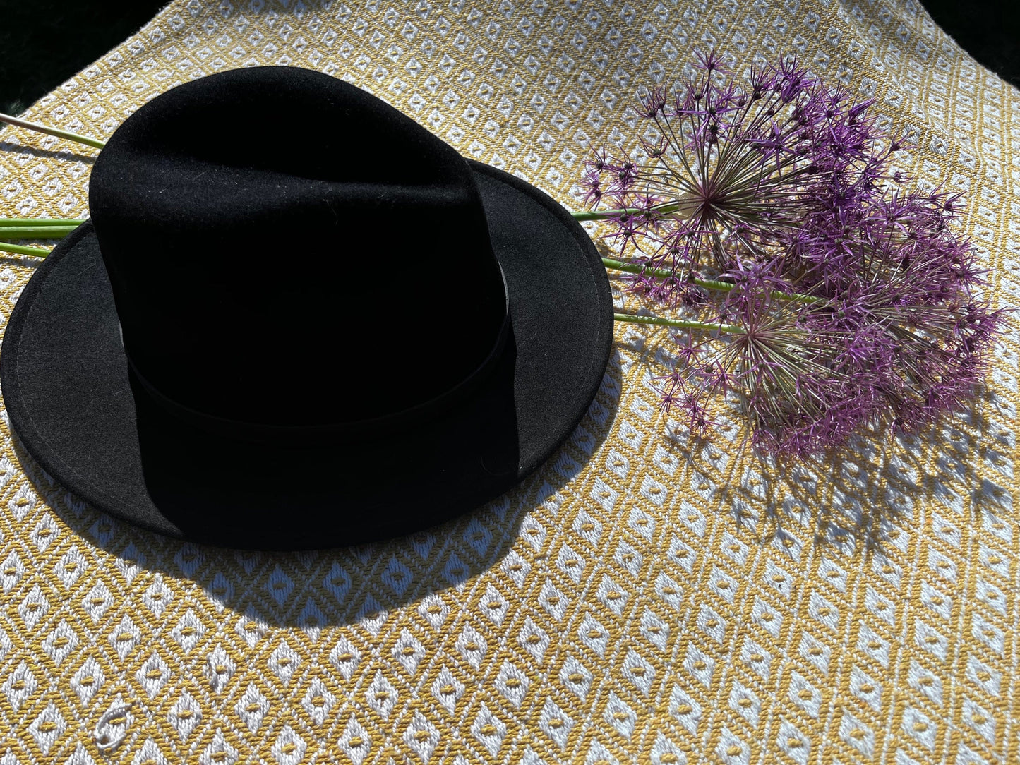 Mens 1940’s Style Felt Fedora Semi Wide Brim Black Grosgrain Ribbon Felt , Wartime Fashions , 1940’s Fedora Mens Hat , 1940’s Hat , Fedora
