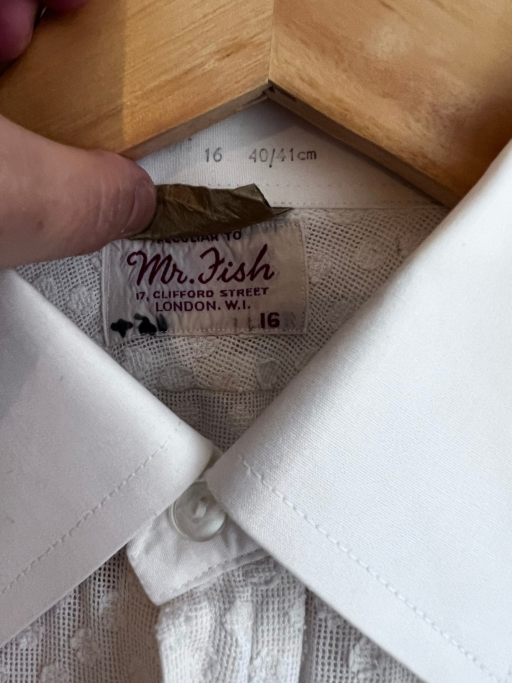 Mens 1960s Silk Shirt white lace Button Down ,Peculiar to Mr Fish, Mens Vintage Silk Shirt, 60s,Peacock Revolution, British Designer,