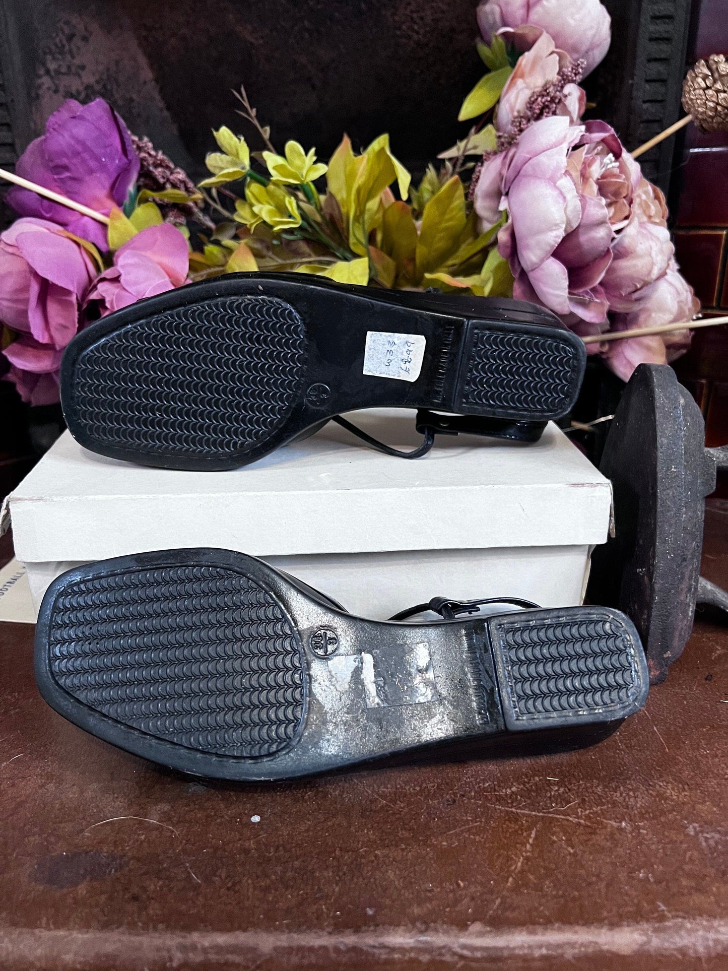 Patent Vintage Black Sandals Buckle K Shoes sandals patent, Vintage sandals, Vintage Shoes, 80s Shoes, vintage shoes & box UK3
