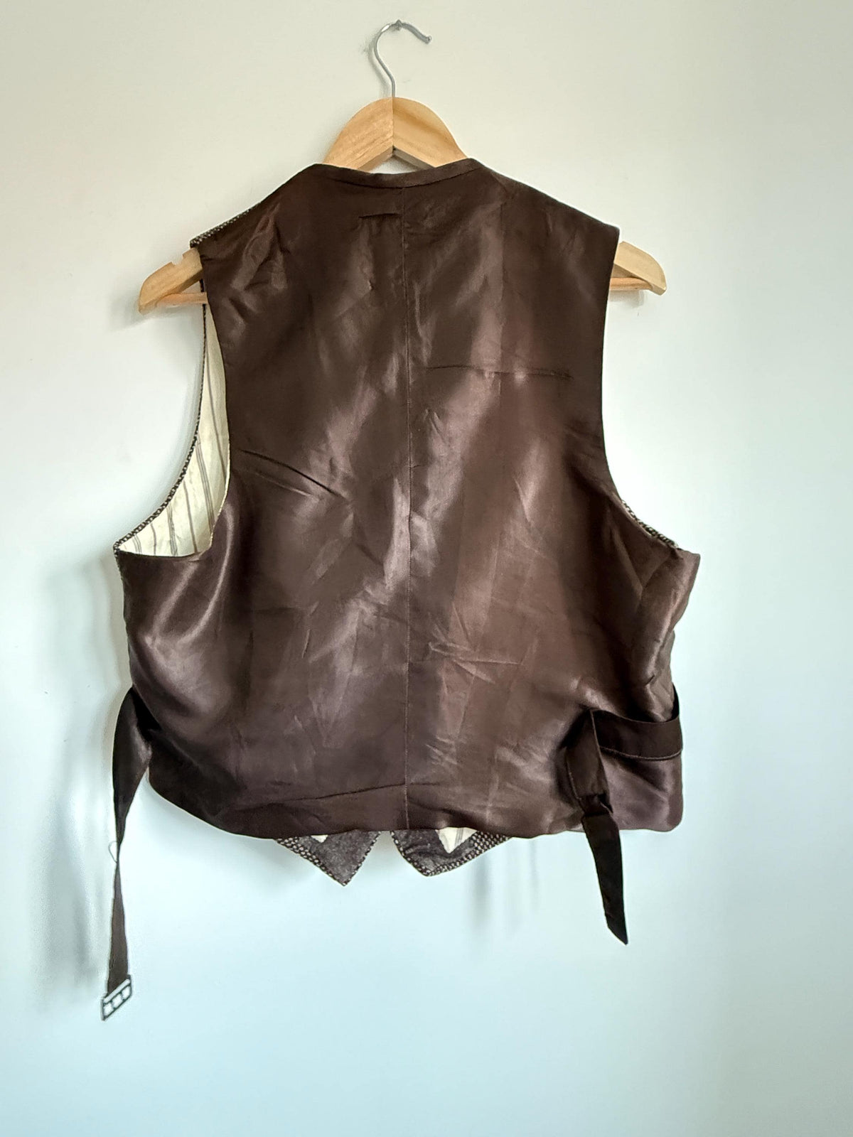 Vintage 1940s 1950s Adamsons Tweed Waistcoat Brown Wool Shooting Country Gentleman
