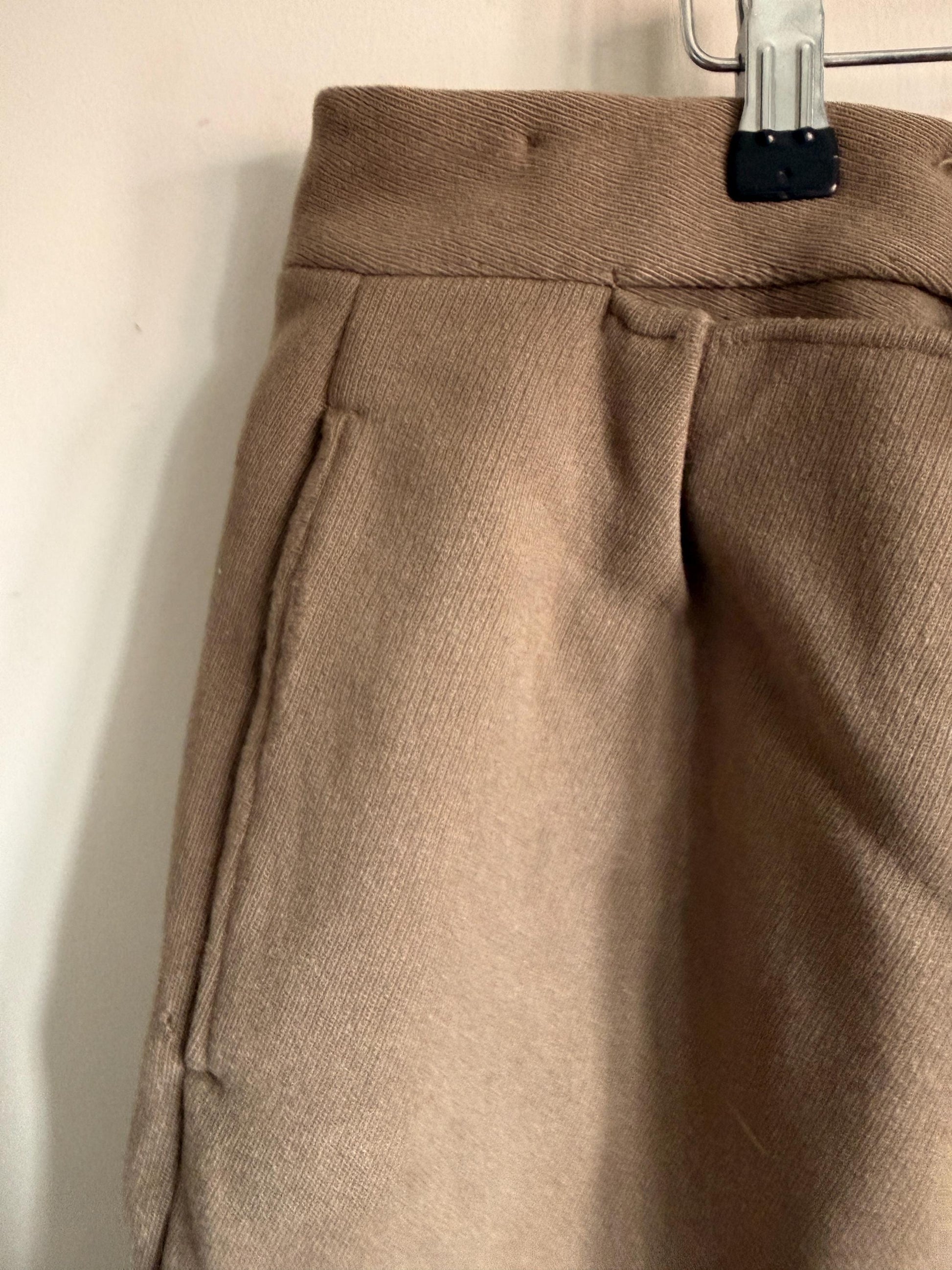 Vintage 1940s 1950s Brown Wool Trousers | High Waisted Button Fly Tailored Men's Pants | British Heritage Wool Trousers | Brace Button Waist